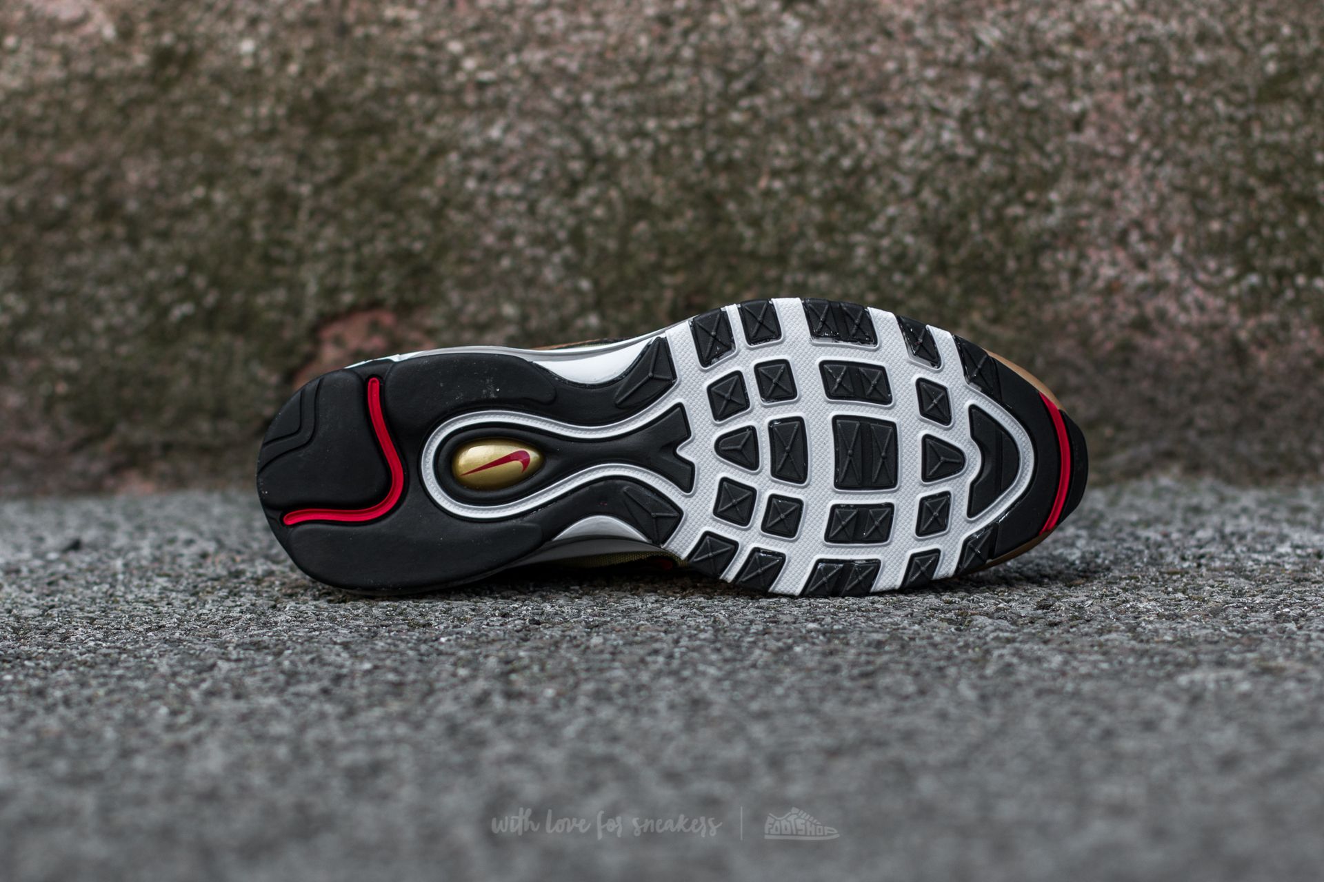 Air max 97 qs - kids sale metallic gold / varsity red / black