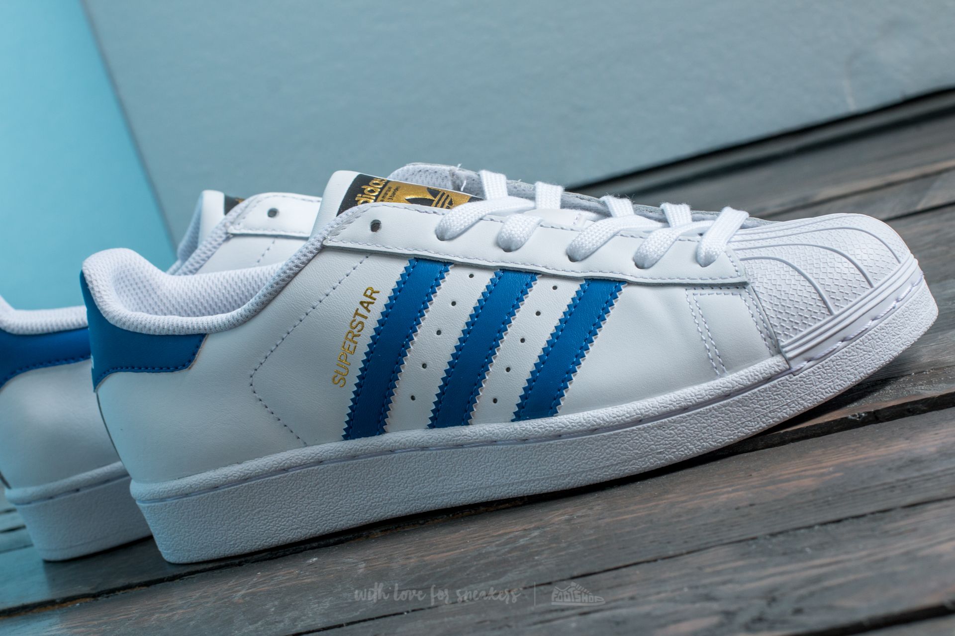 Damesko adidas Superstar Ftw White/ Eqt Blue/ Eqt Blue