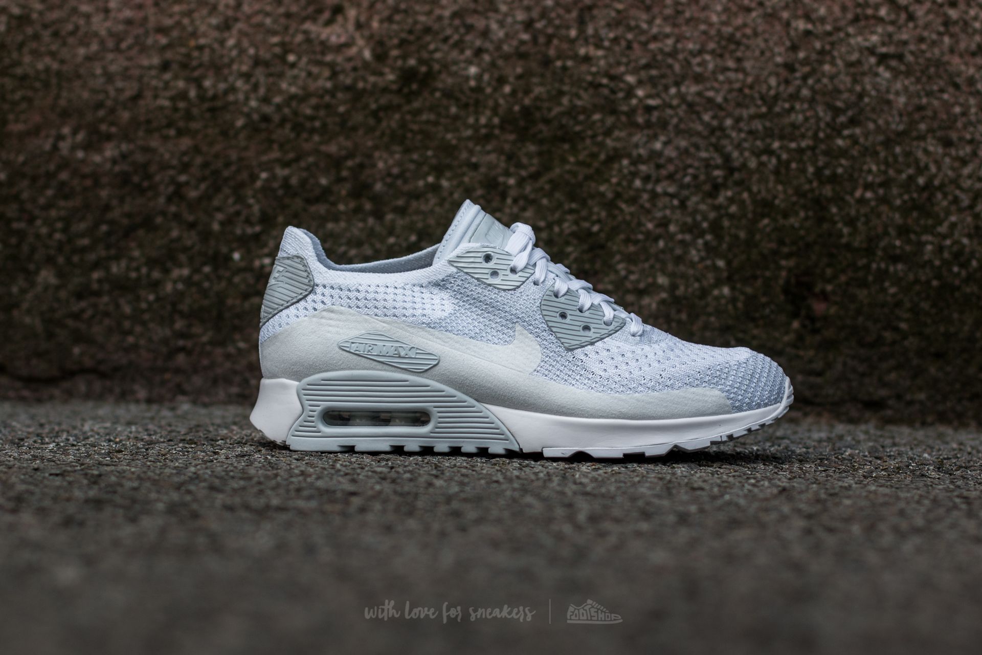 Nike air max 90 ultra 2.0 flyknit white pure platinum discount