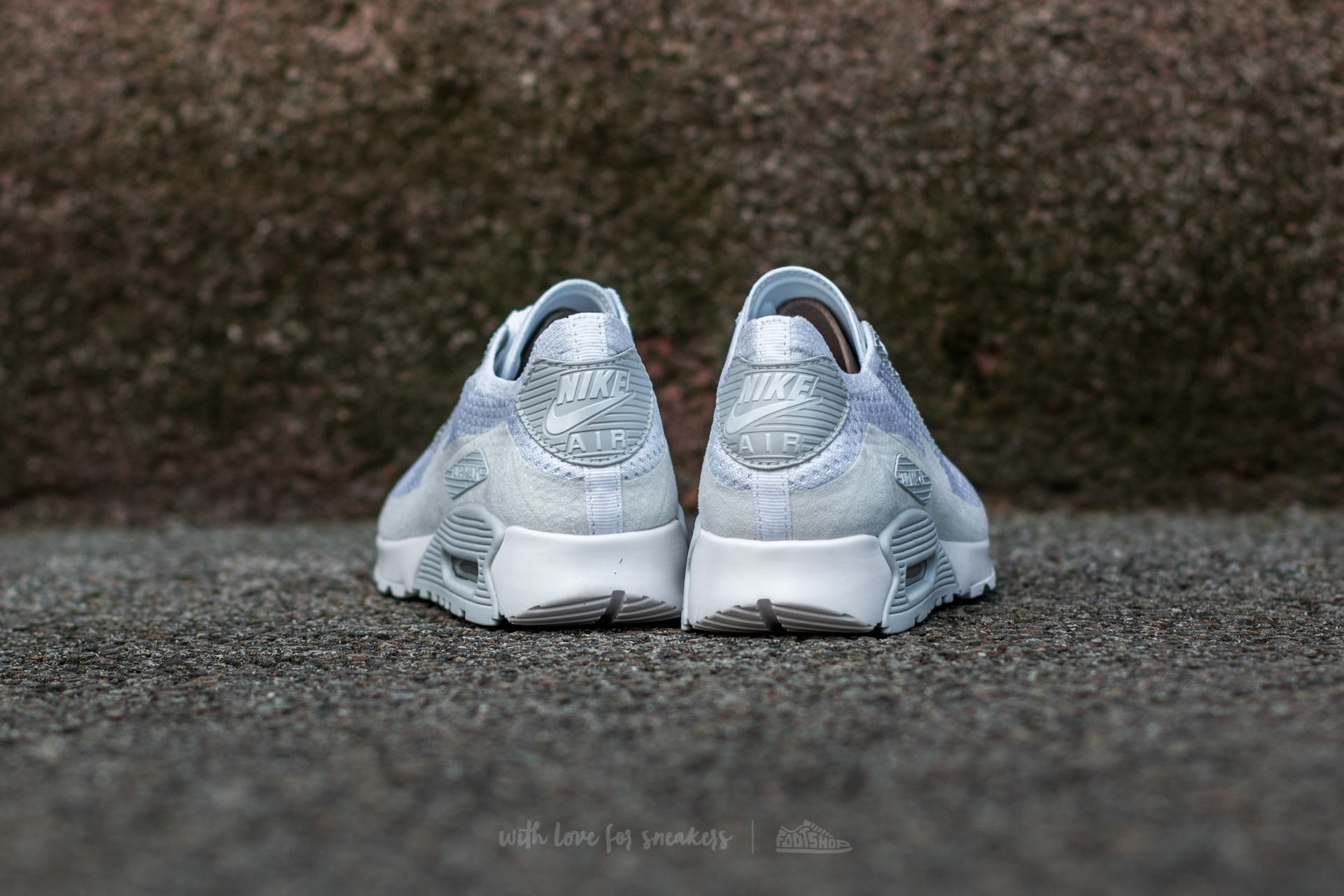 Scarpe donna Nike W Air Max 90 Ultra 2.0 Flyknit White/ White-Pure Platinum