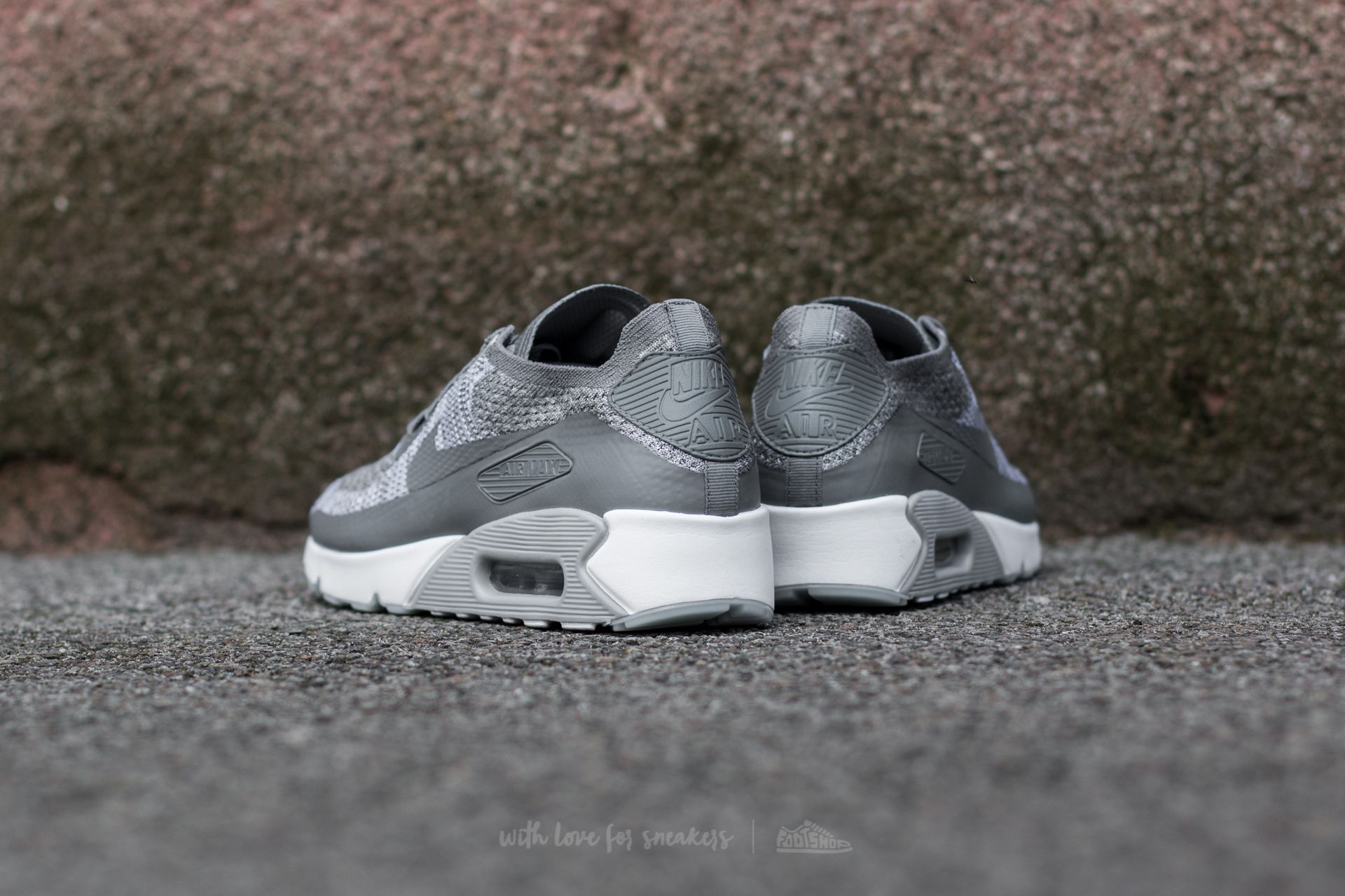 Herren Sneaker und Schuhe Nike Air Max 90 Ultra 2.0 Flyknit Pure Platinum Cool Grey White Footshop