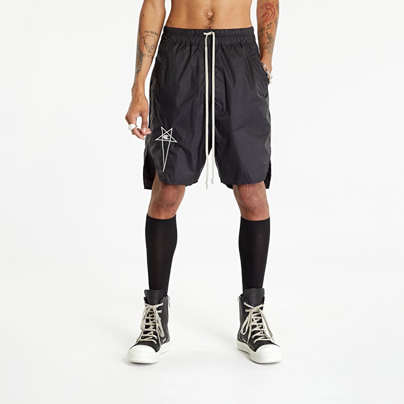 Rick Owens x Champion Beveled Pods Shorts Black | Footshop