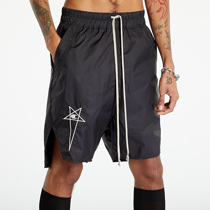 Rick Owens x Champion Beveled Pods Shorts Black | Footshop