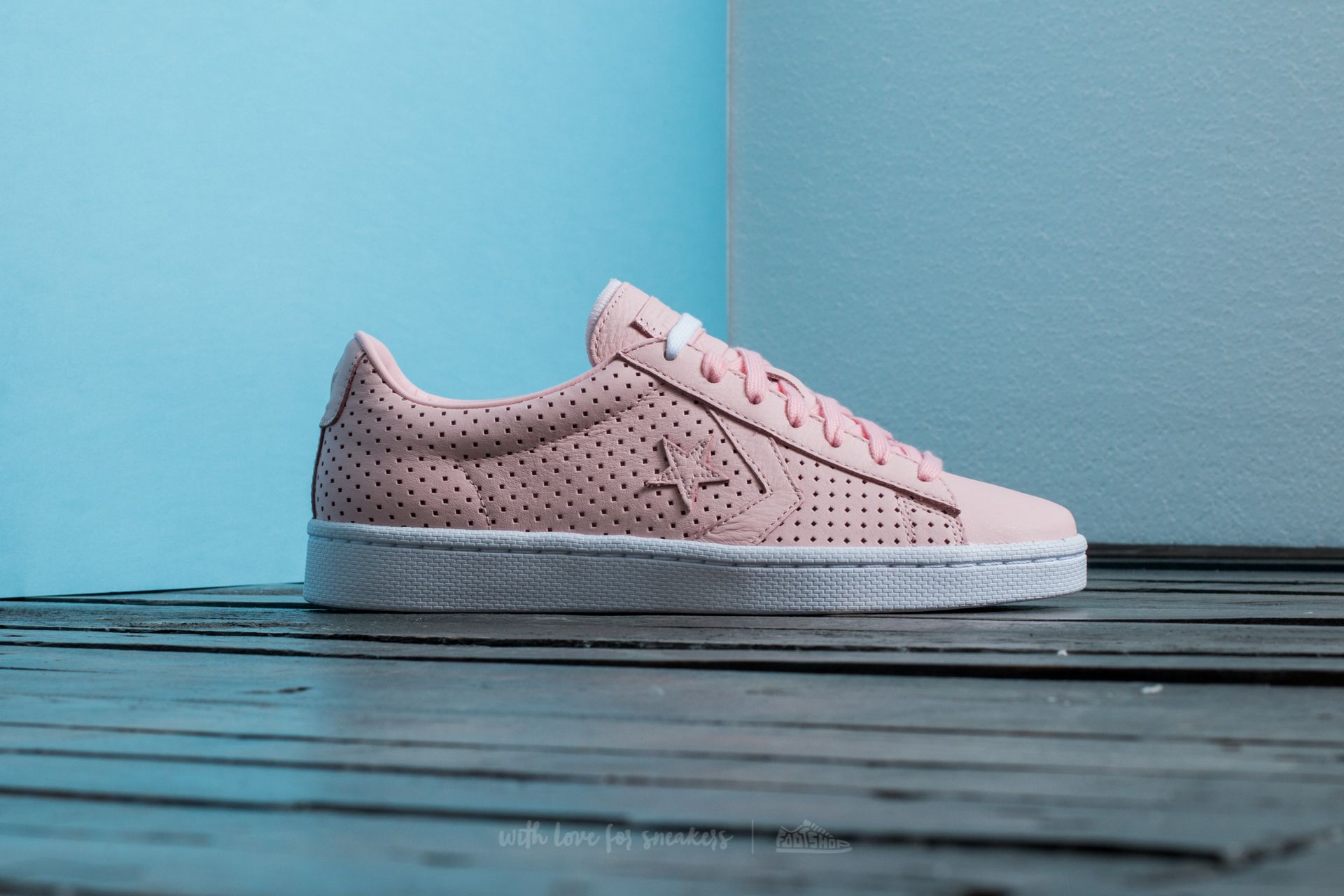 converse leather vapour pink