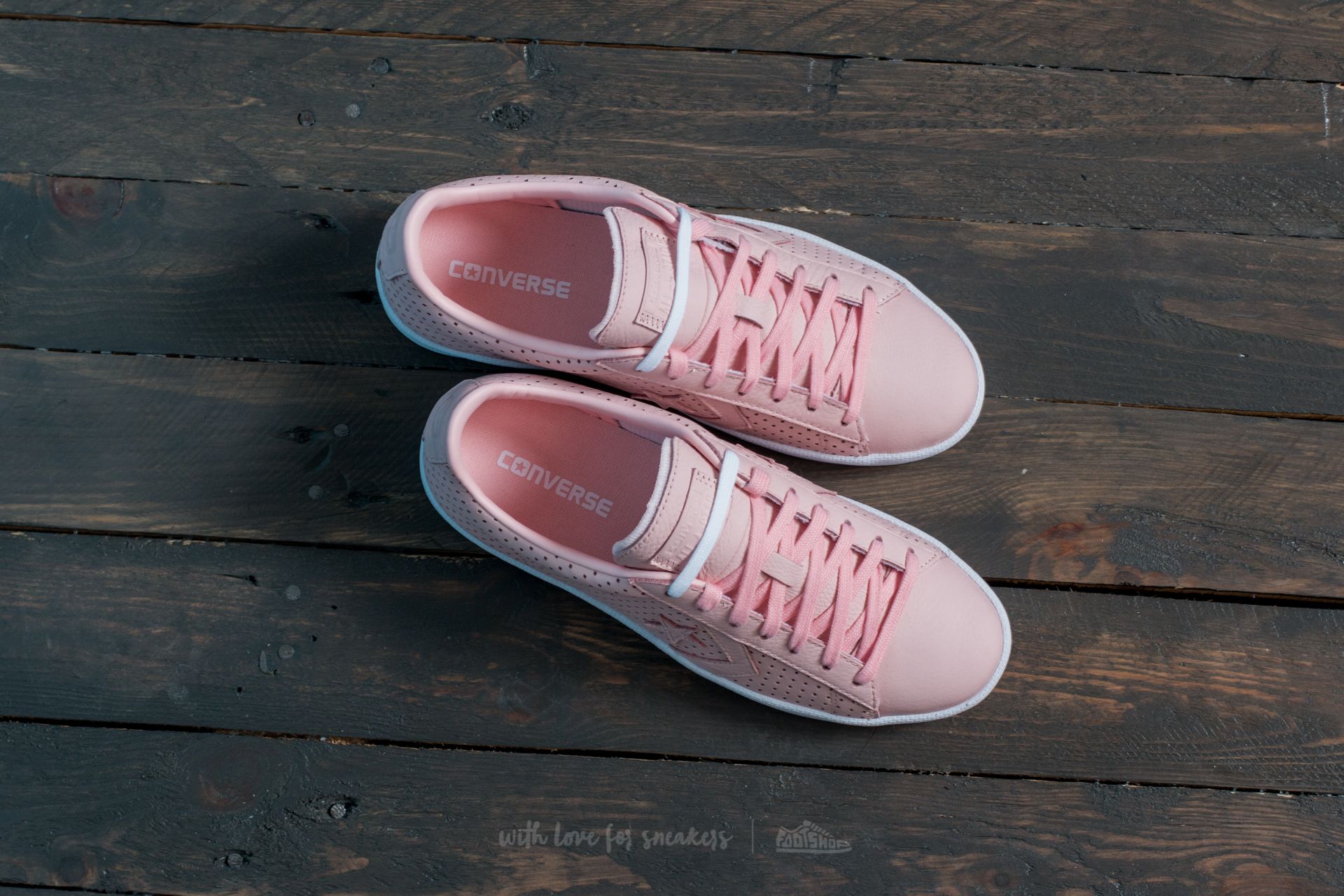 converse leather vapour pink