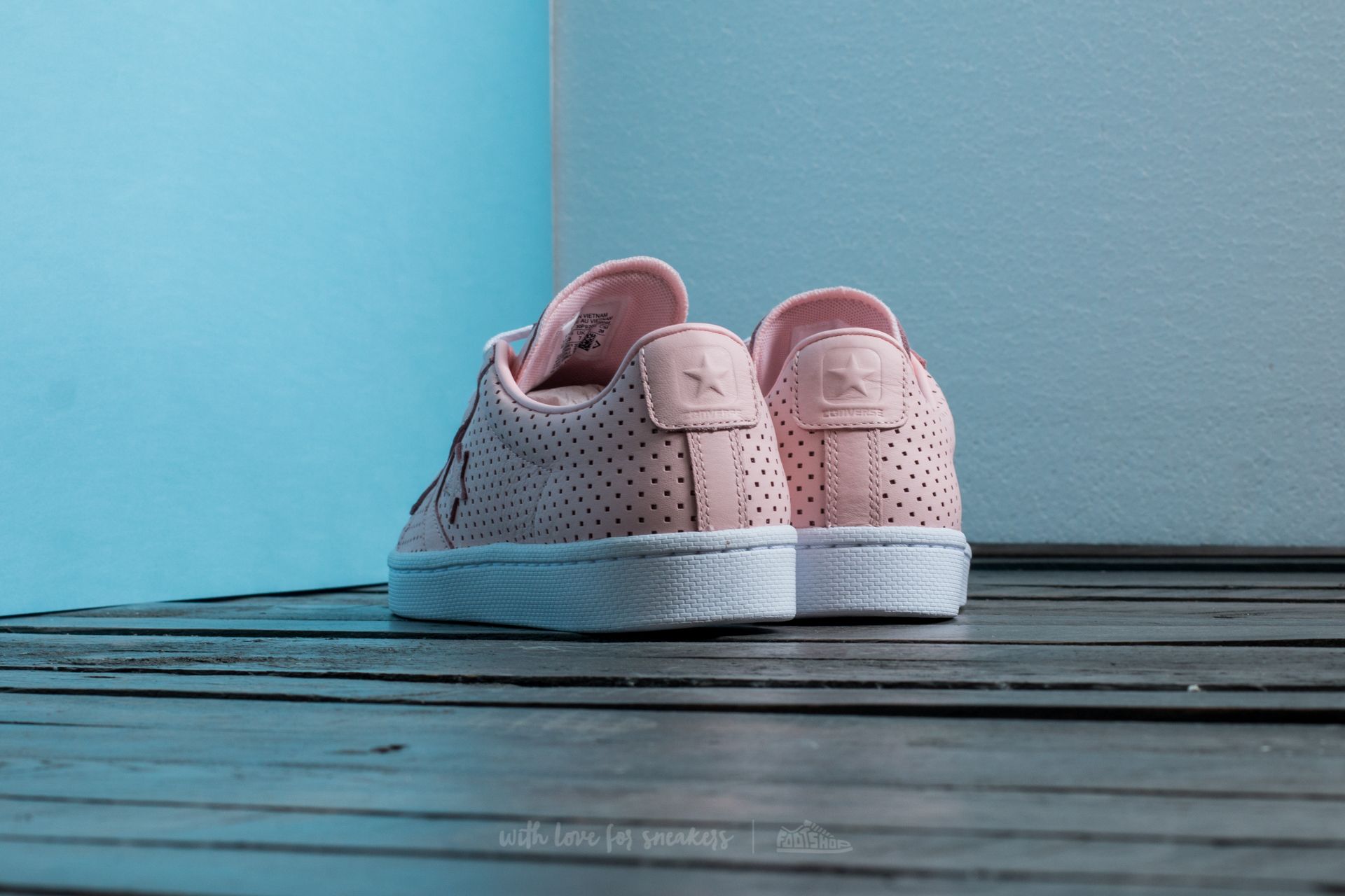Scarpe uomo Converse Pro Leather 76 OX Vapor Pink/ Vapor Pink/ White