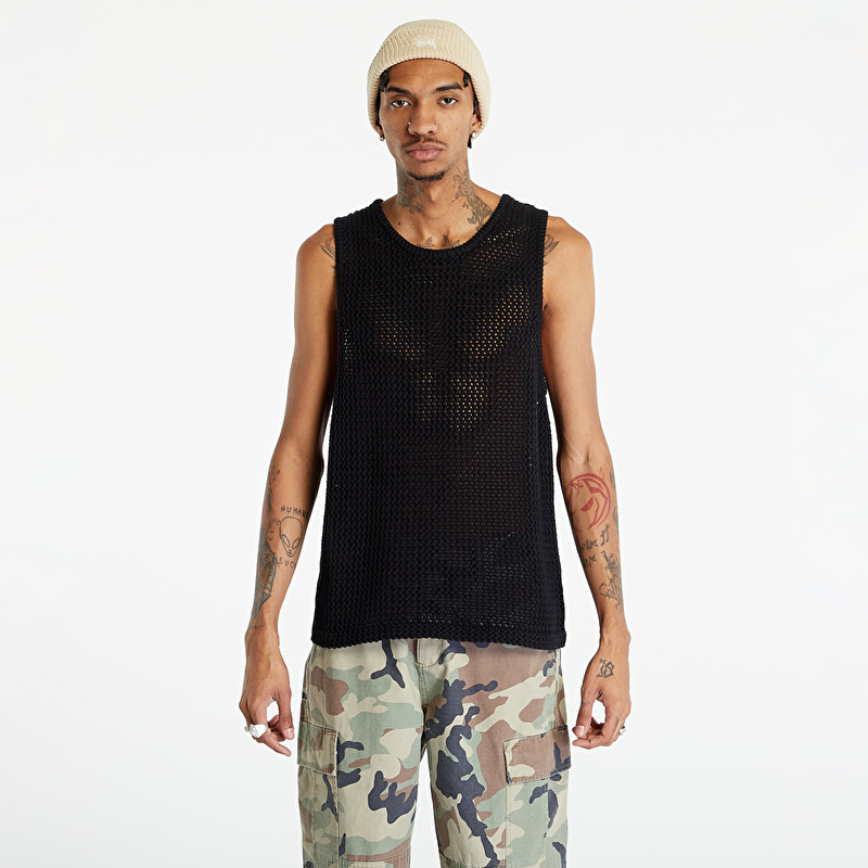 Stüssy O'Dyed Mesh Tank UNISEX Solid Black | Footshop