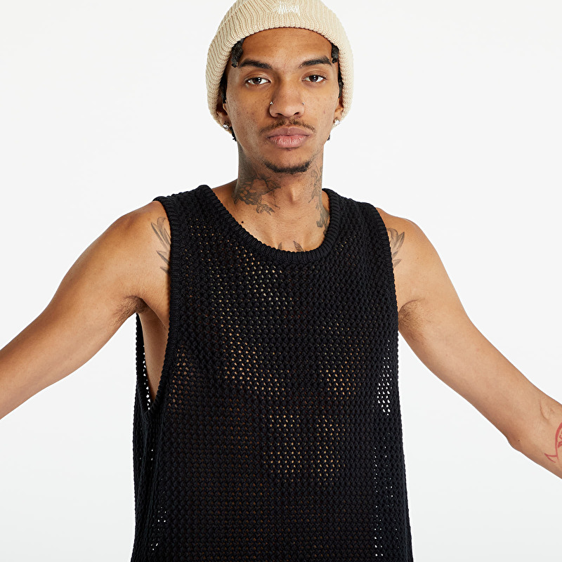 Stüssy O'Dyed Mesh Tank UNISEX Solid Black | Footshop