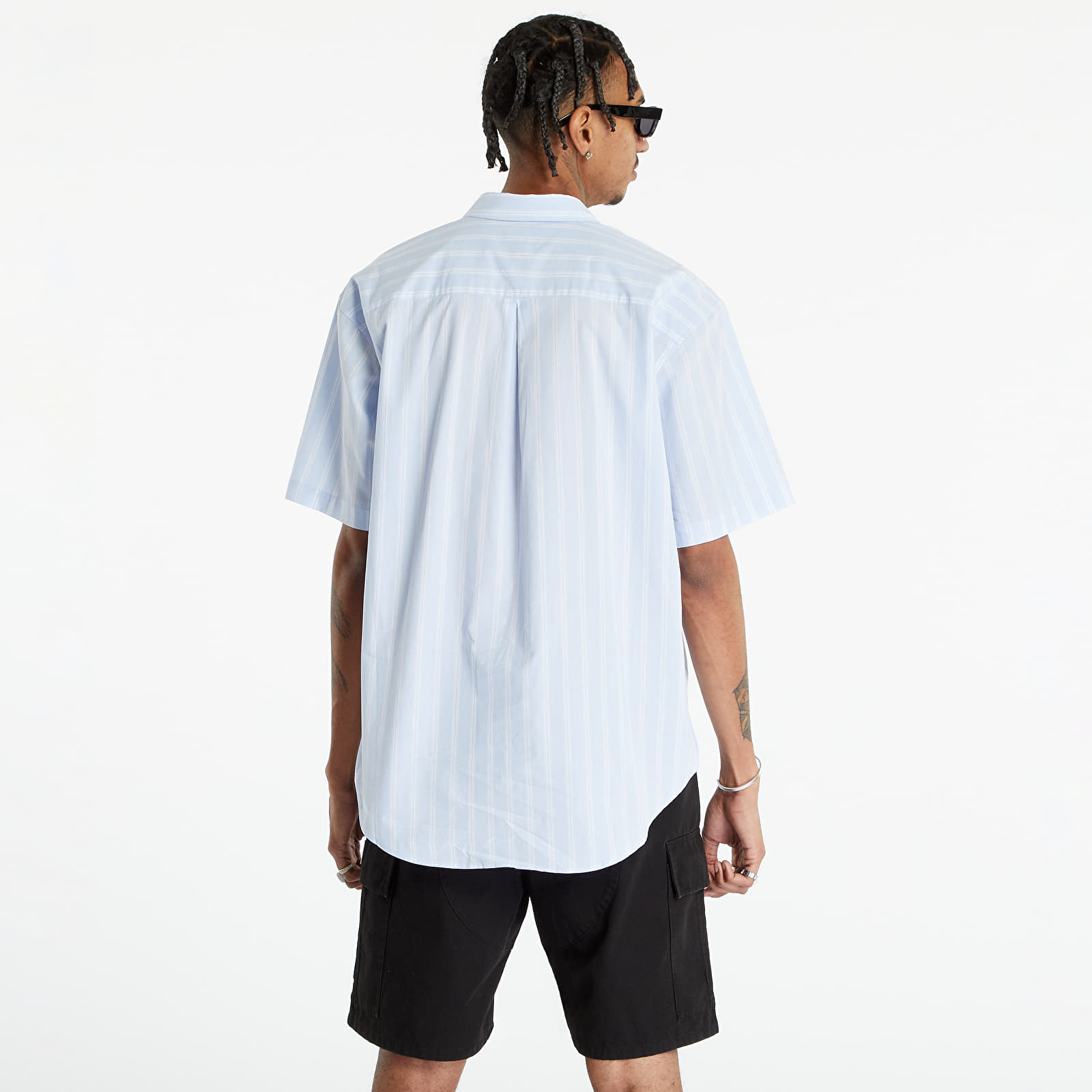 Shirts Stüssy Boxy Striped SS Shirt UNISEX Light Blue Stripe