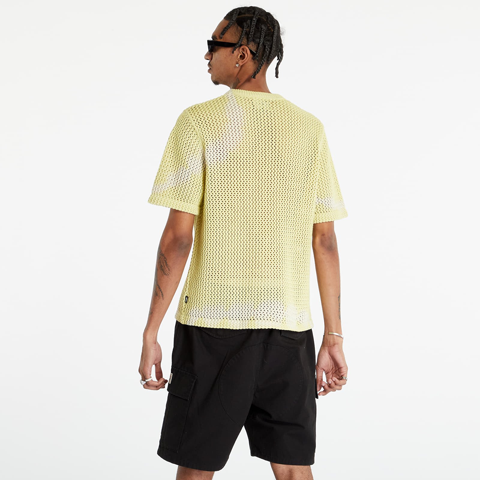 Tričká Stüssy O'Dyed Mesh Crew UNISEX Tie Dye Yellow