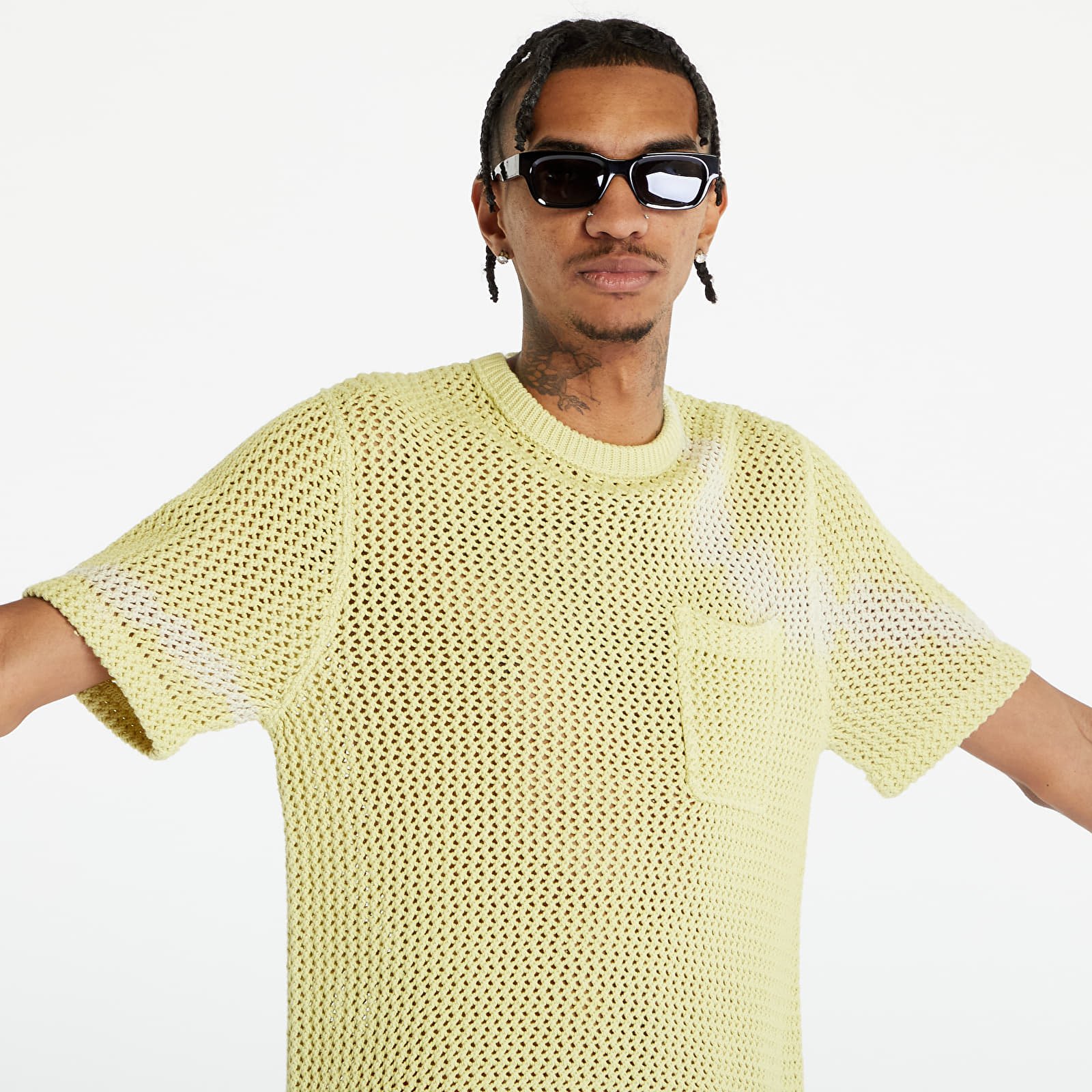 Yellow mesh shirt hot sale
