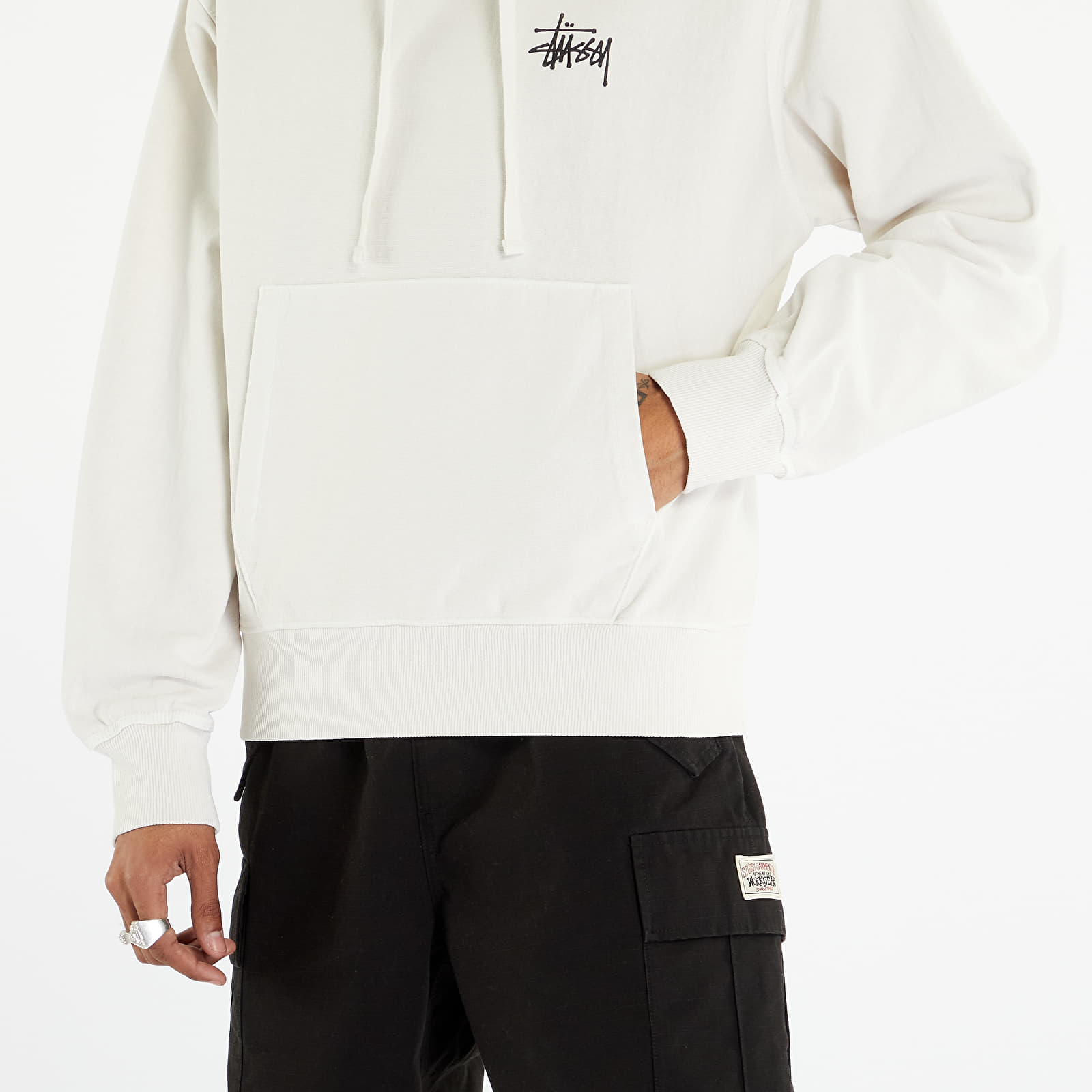 Hanorace Stüssy Basic Pigment Dyed Hoodie UNISEX Natural