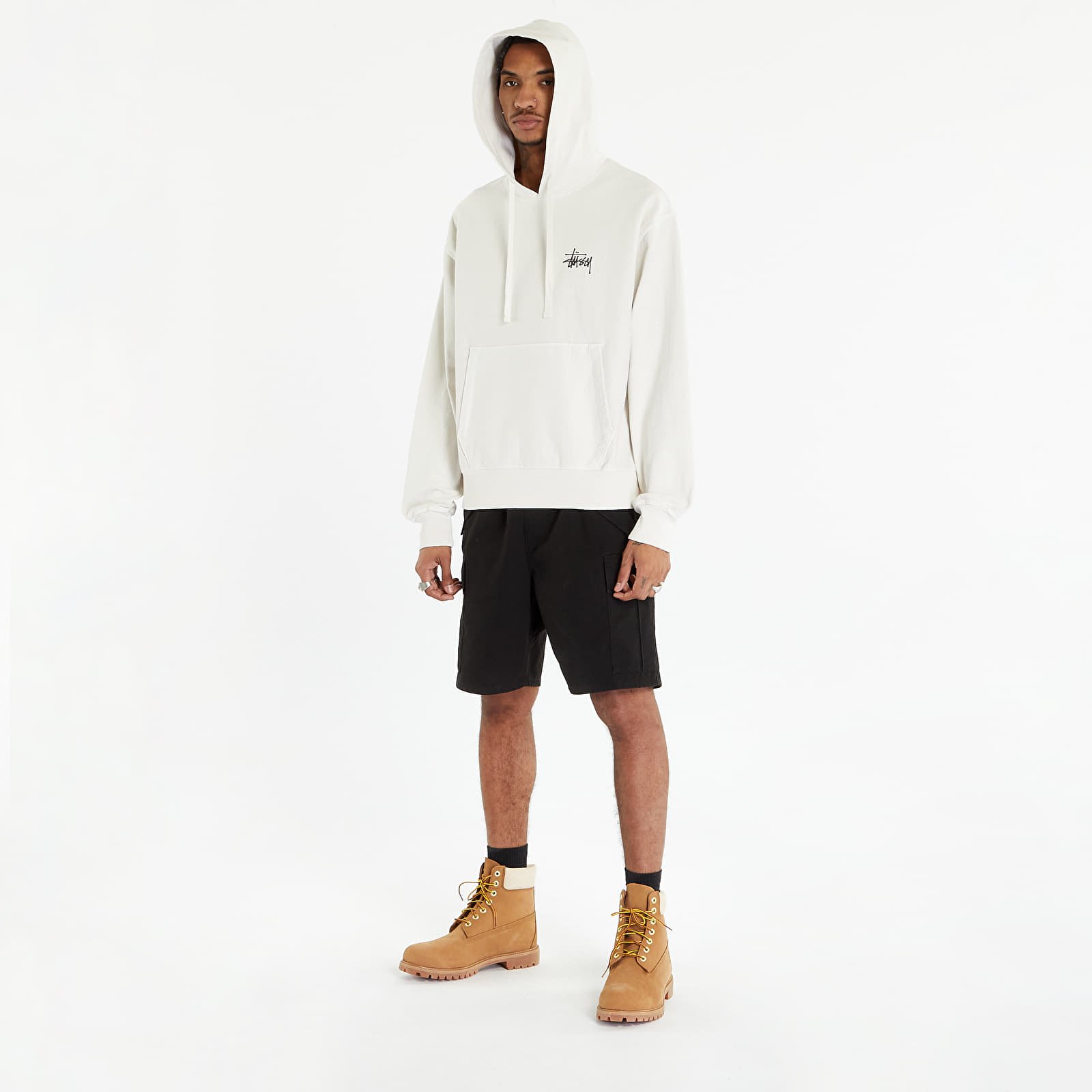 Hanorace Stüssy Basic Pigment Dyed Hoodie UNISEX Natural