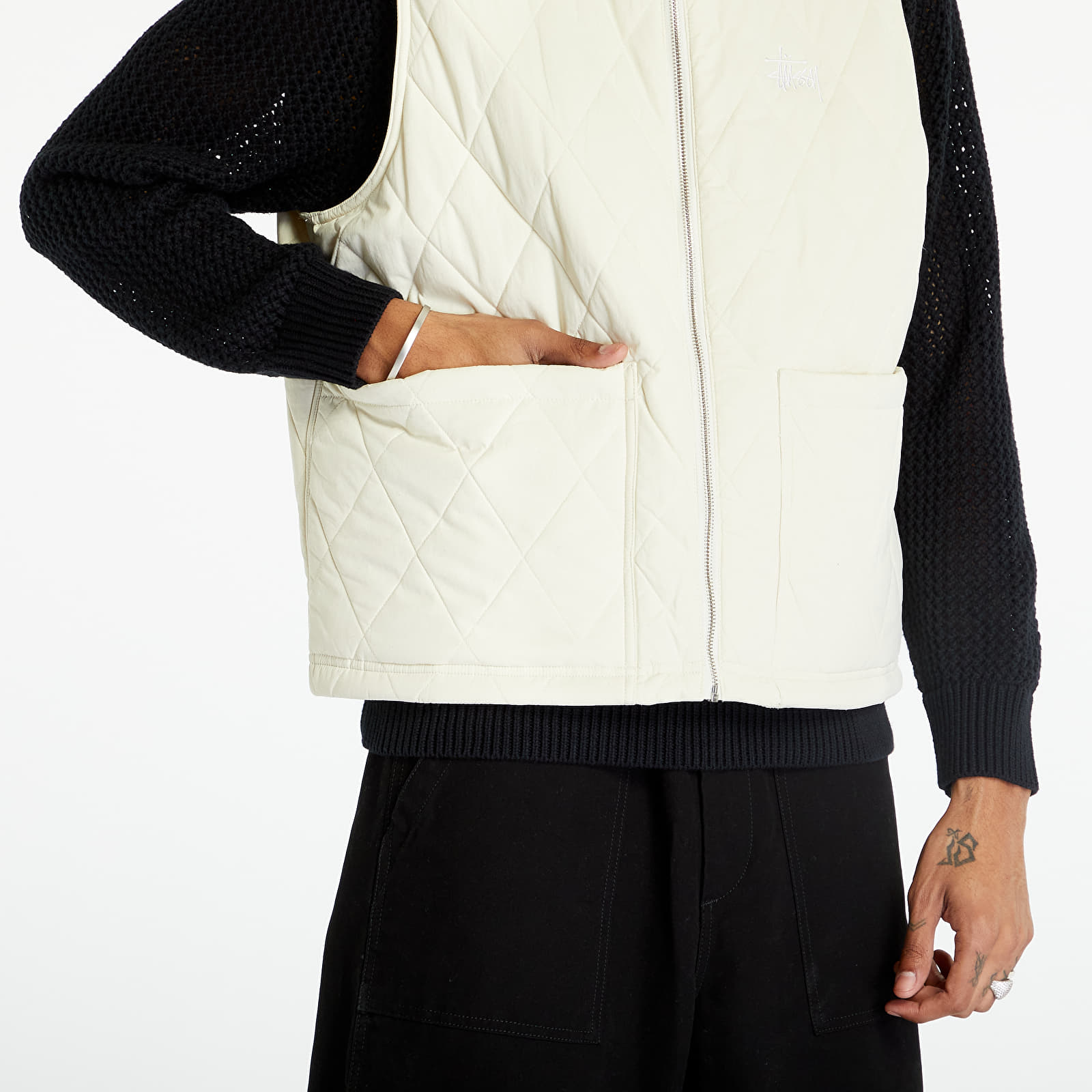 Vests Stüssy Diamond Quilted Vest UNISEX Cream