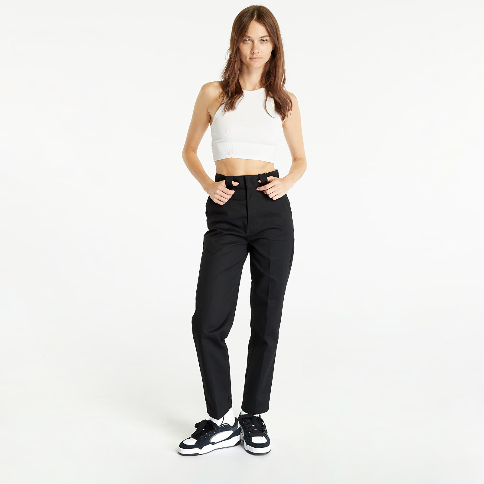 Džíny a kalhoty Dickies Phoenix Cropped Trousers Black