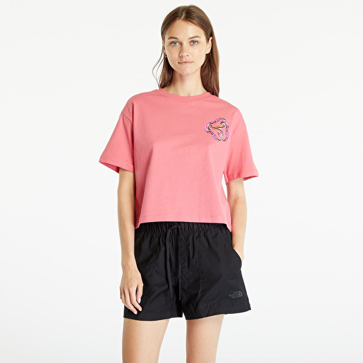 Pink north face t sales shirt