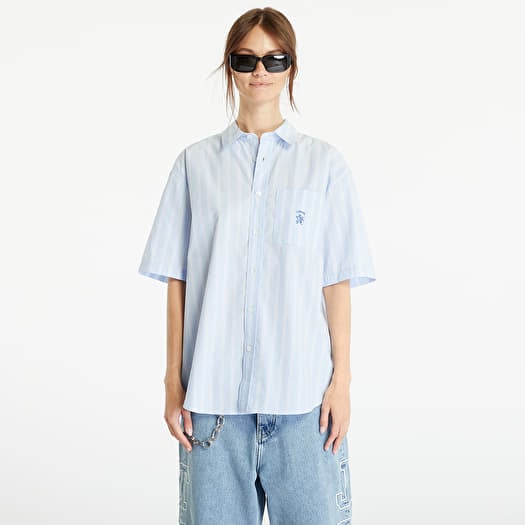 Boxy striped discount shirt stussy