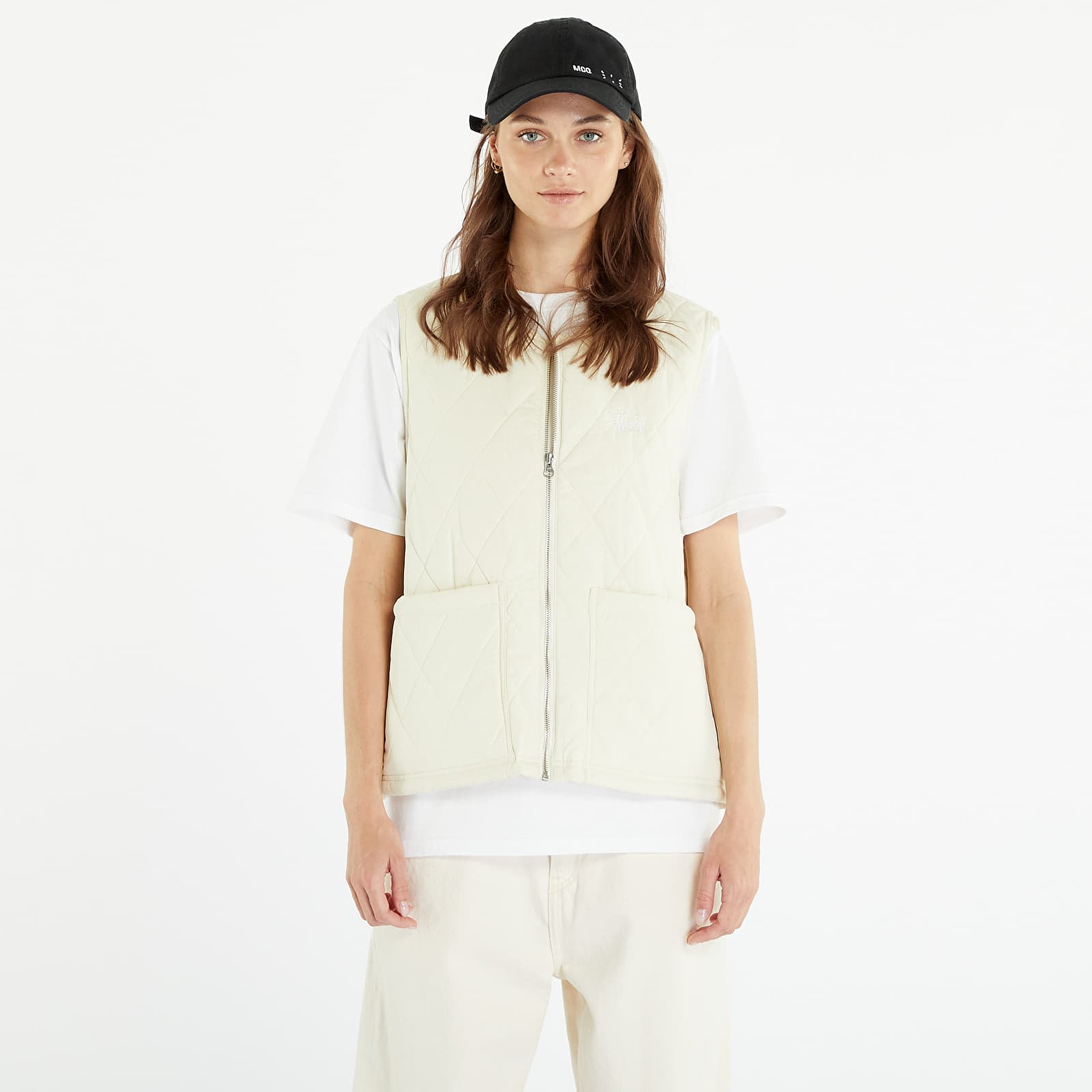 Vests Stüssy Diamond Quilted Vest UNISEX Cream