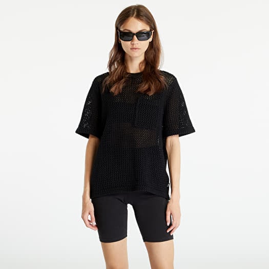 T-shirts Stüssy O'Dyed Mesh Crew UNISEX Solid Black | Footshop