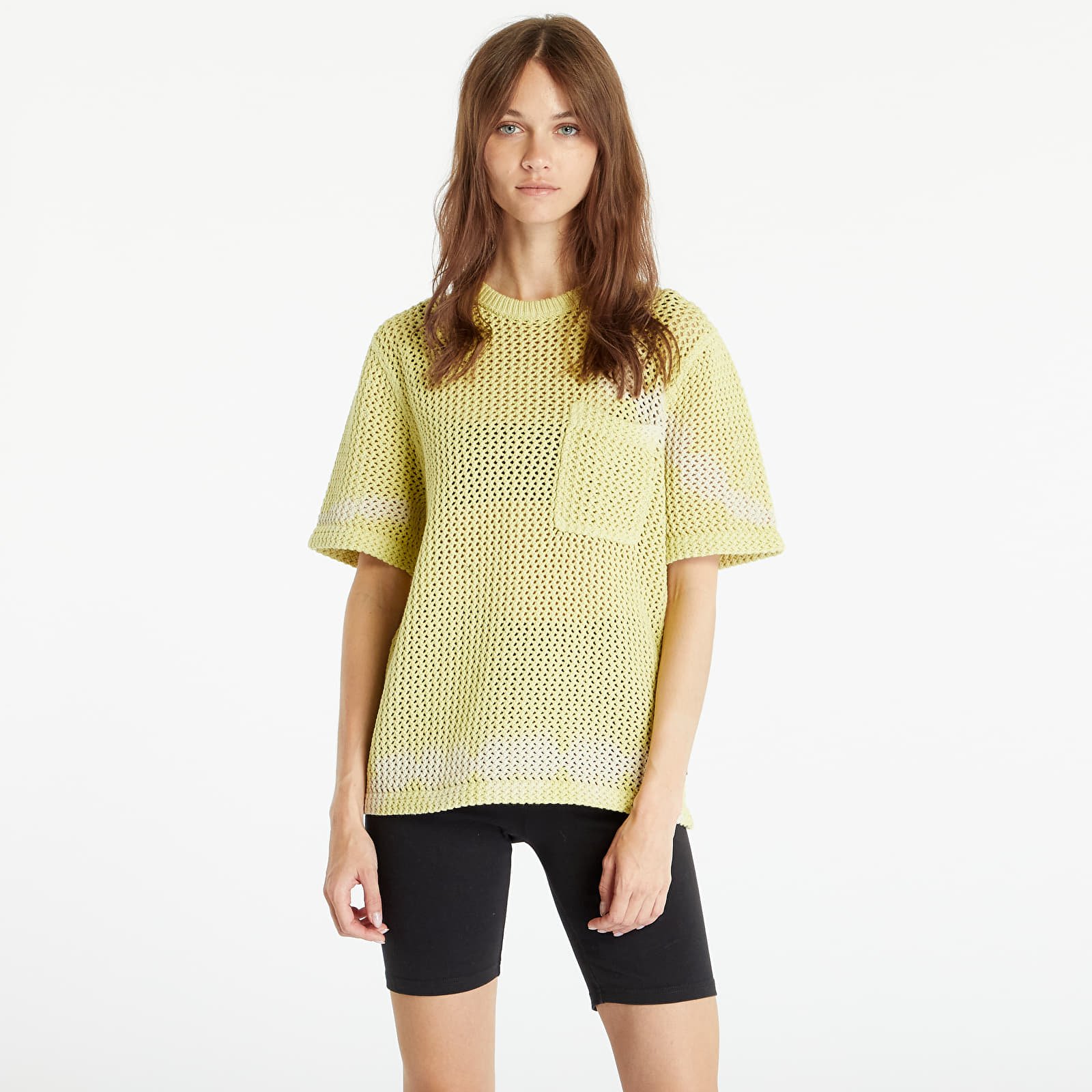 Tričká Stüssy O'Dyed Mesh Crew UNISEX Tie Dye Yellow