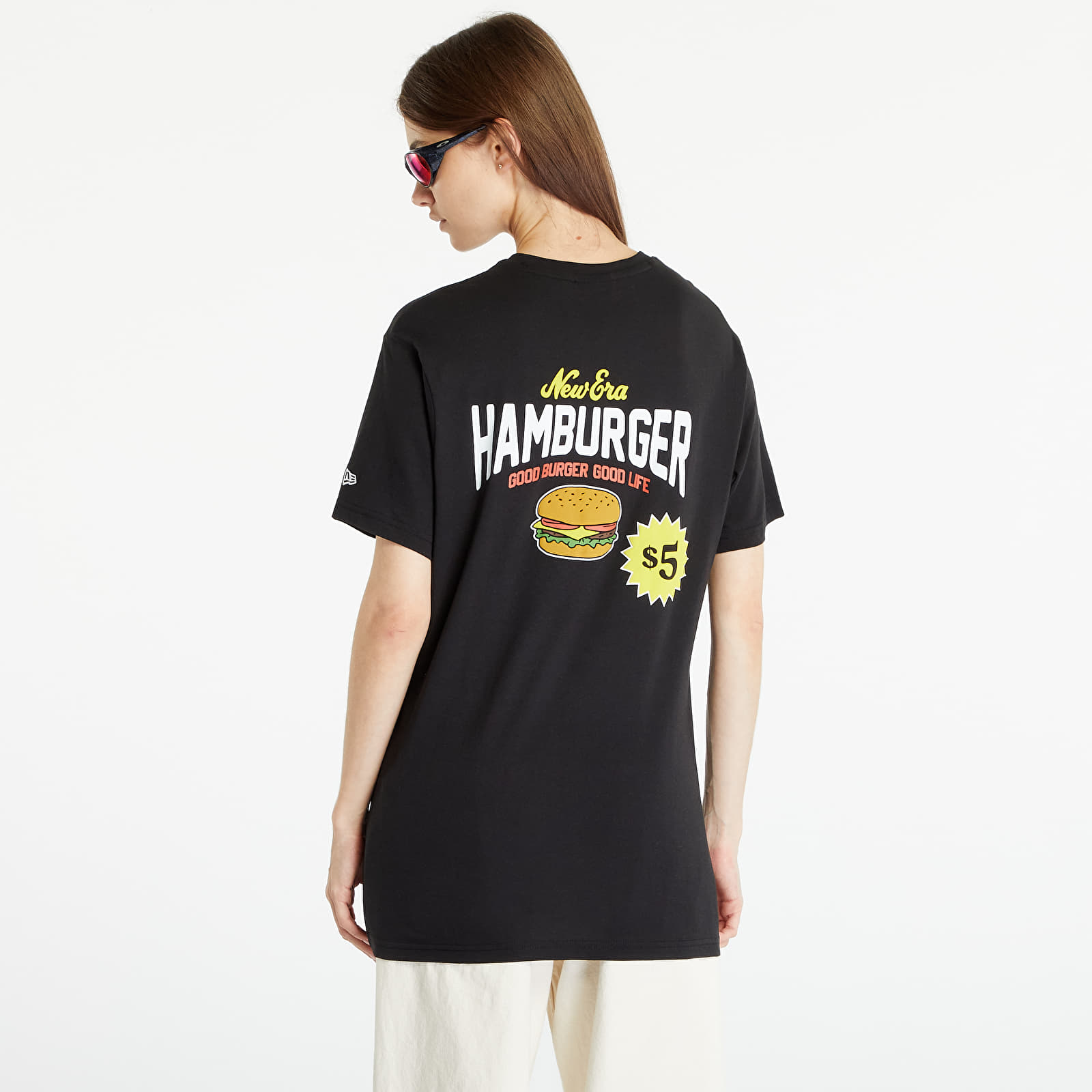 Tricouri  New Era Hamburger Graphic T-Shirt Black/ Stone