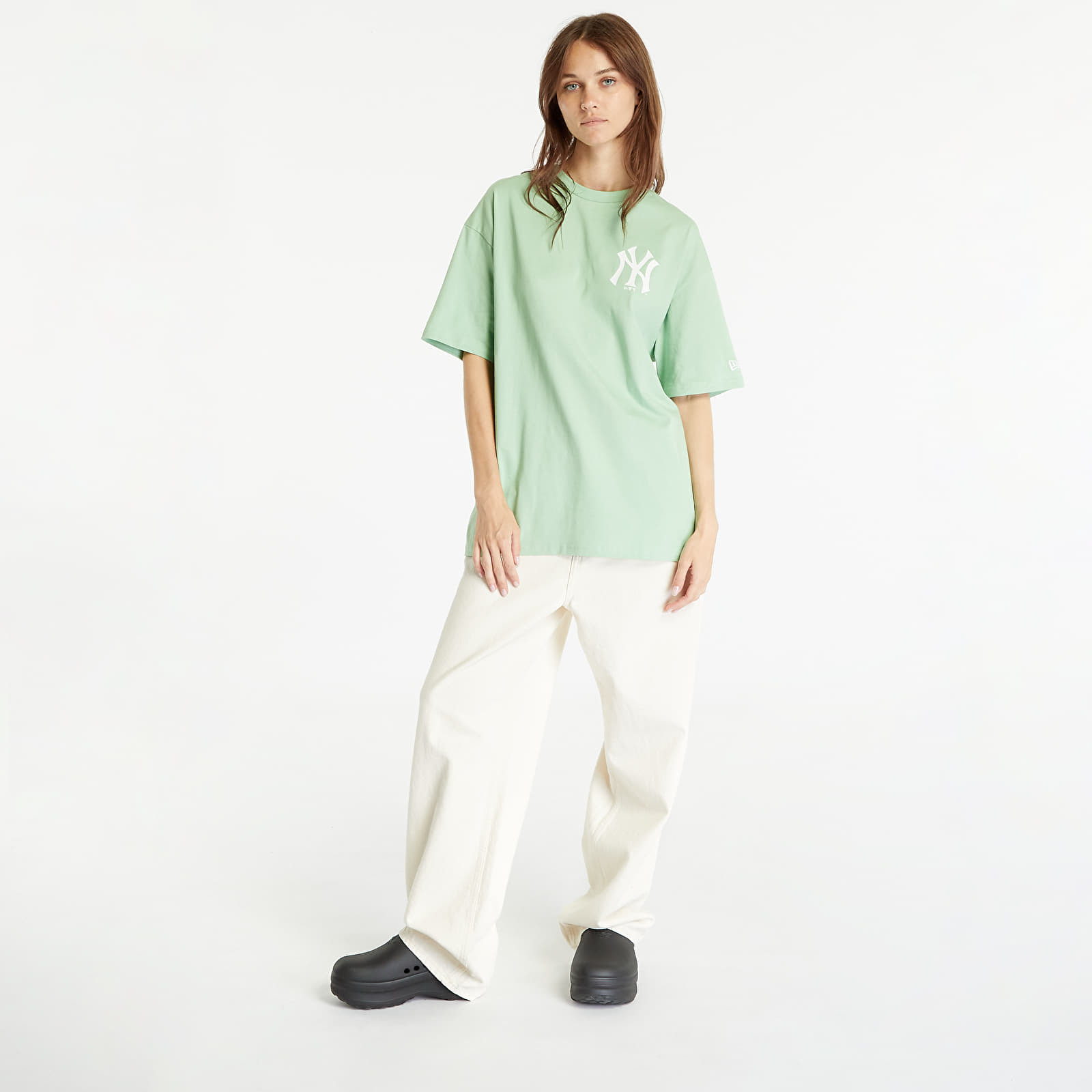 Magliette New Era New York Yankees MLB Ice Cream Oversized T-Shirt UNISEX Green Fig/ Off White