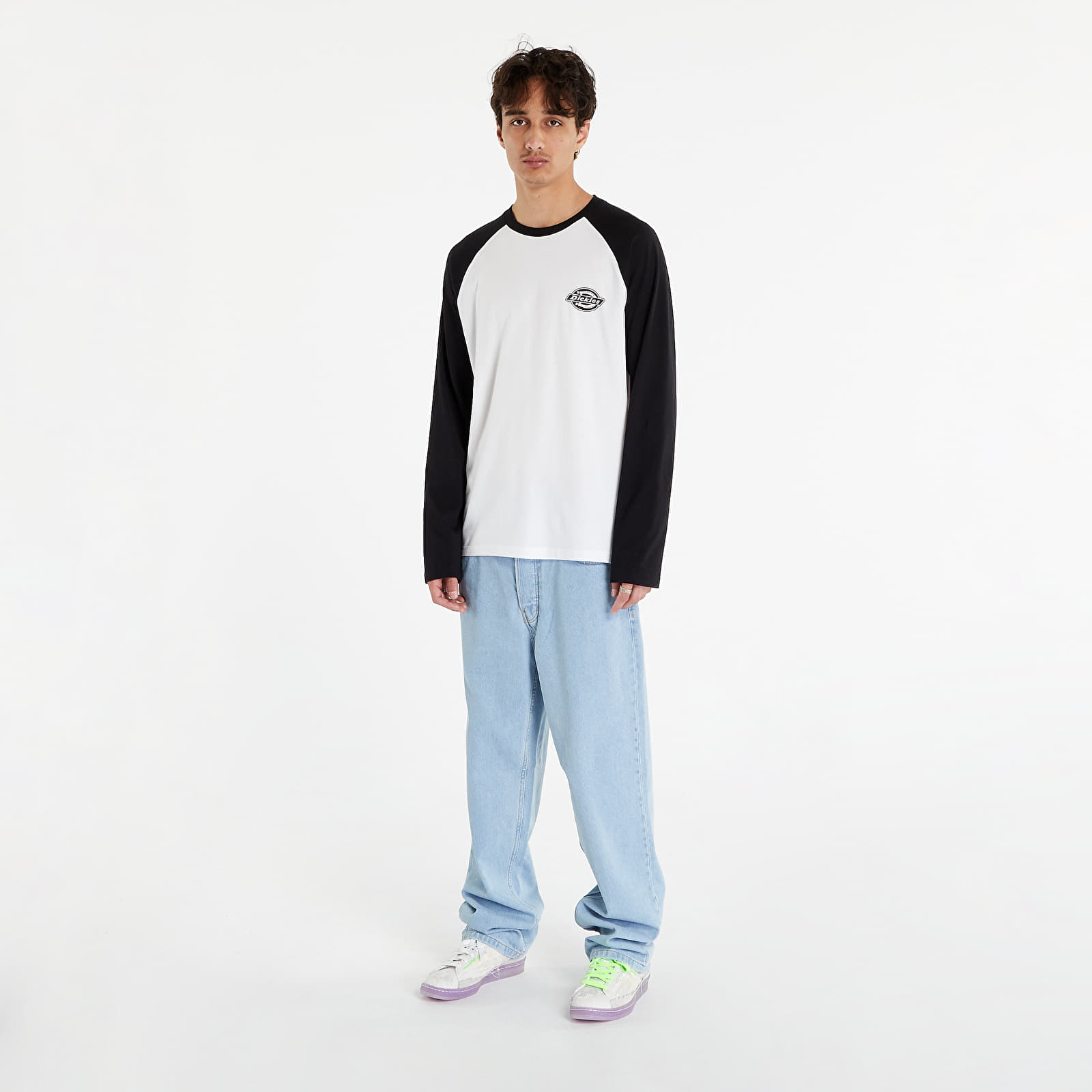 Tricouri  Dickies Cologne Long Sleeve Tee White/ Black