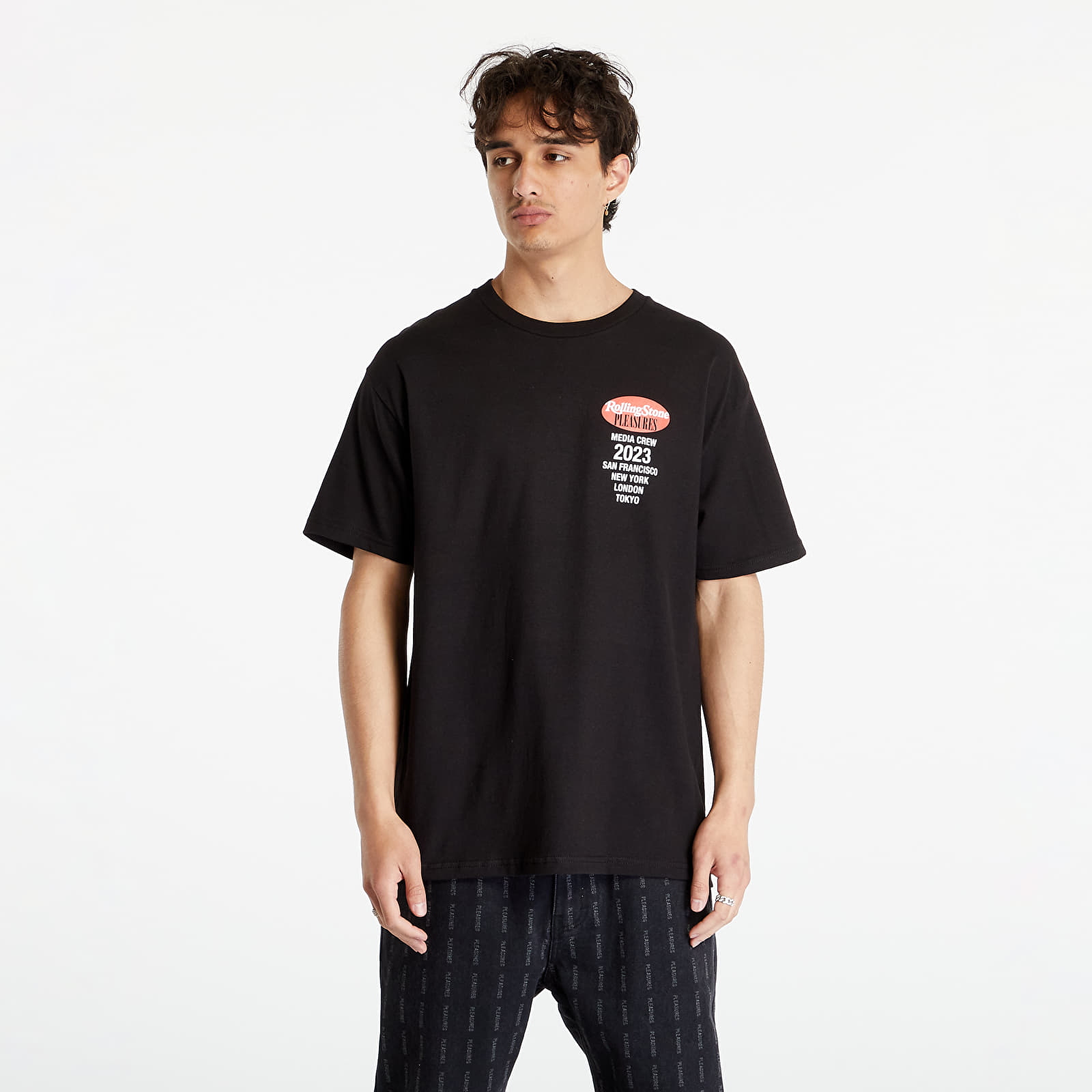   Μπλούζες PLEASURES Rolling Stone T-Shirt Black