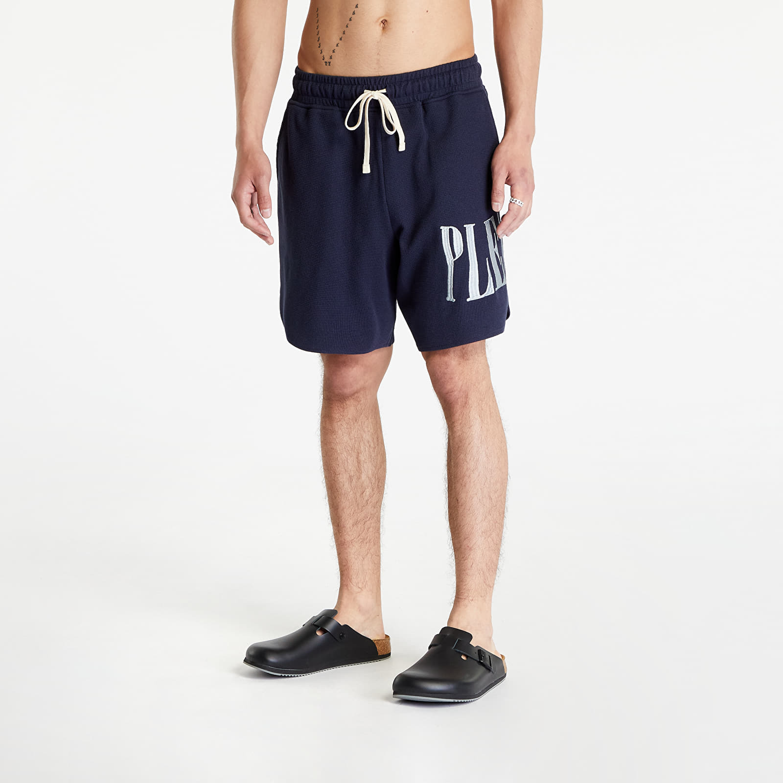 PLEASURES Twitch Waffle Knit Short Navy