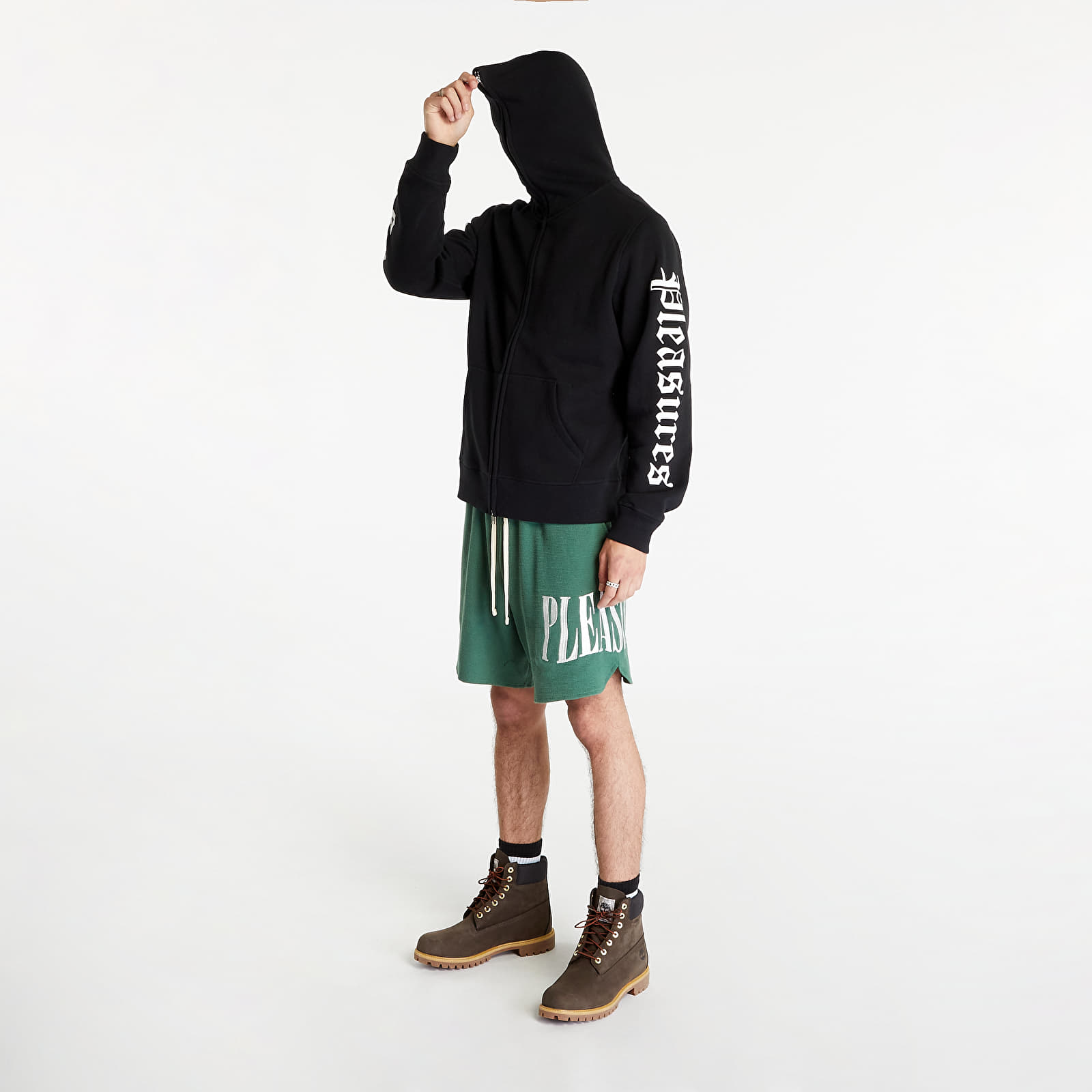 Mikiny PLEASURES Meditation Zip Hoodie Black