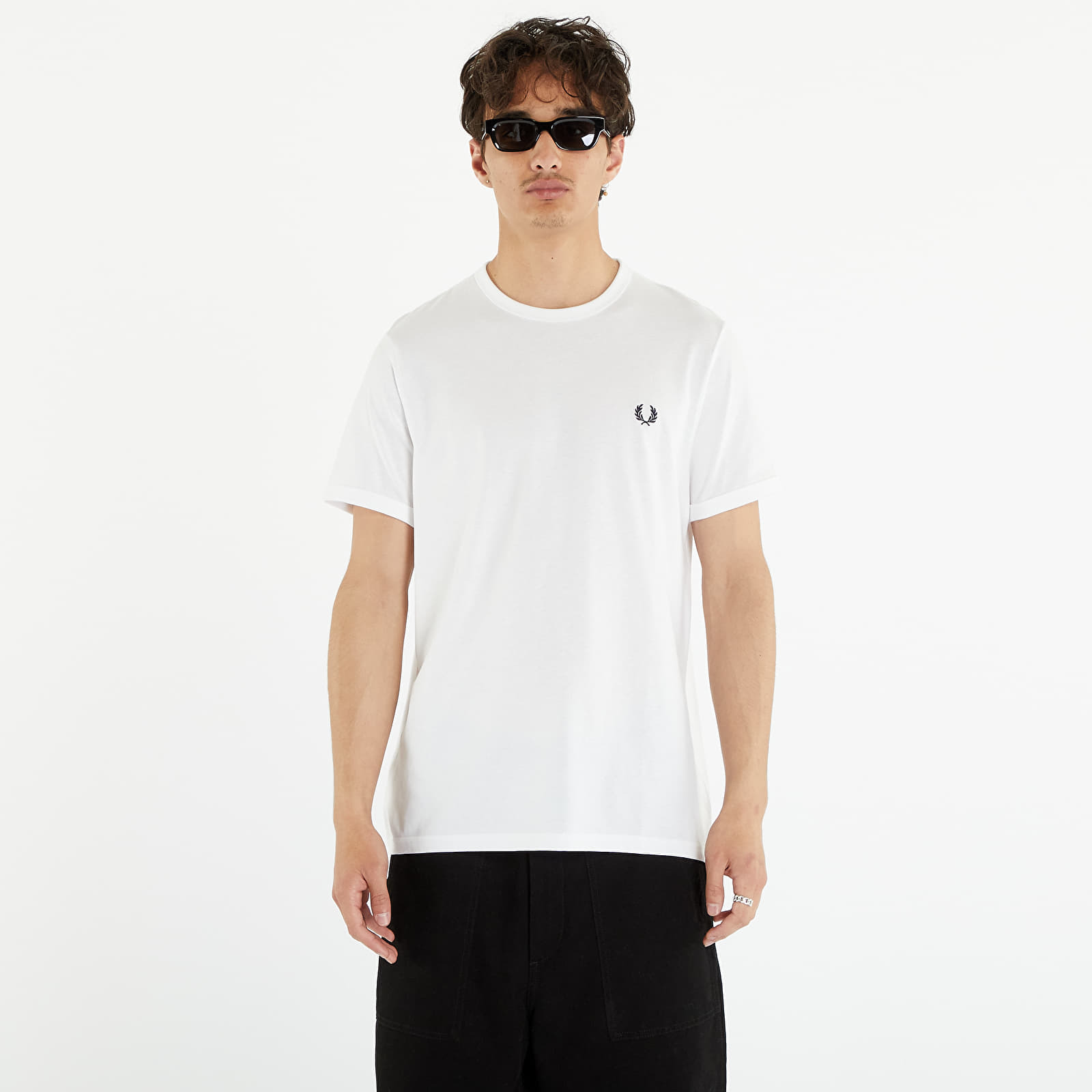 Levně FRED PERRY Ringer Tee White
