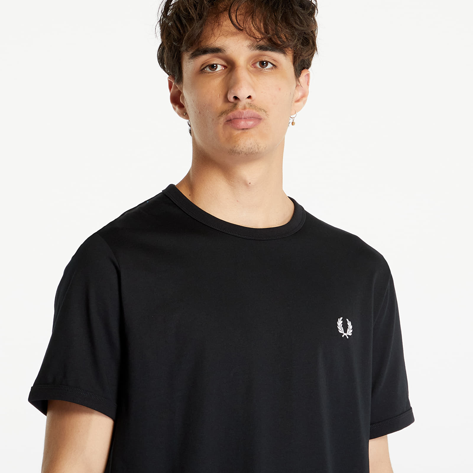 Camisetas FRED PERRY Ringer Tee Black
