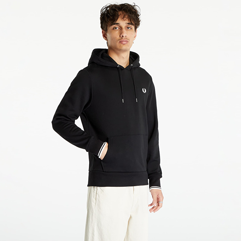 Толстовка FRED PERRY Tipped Hooded Sweatshirt Black