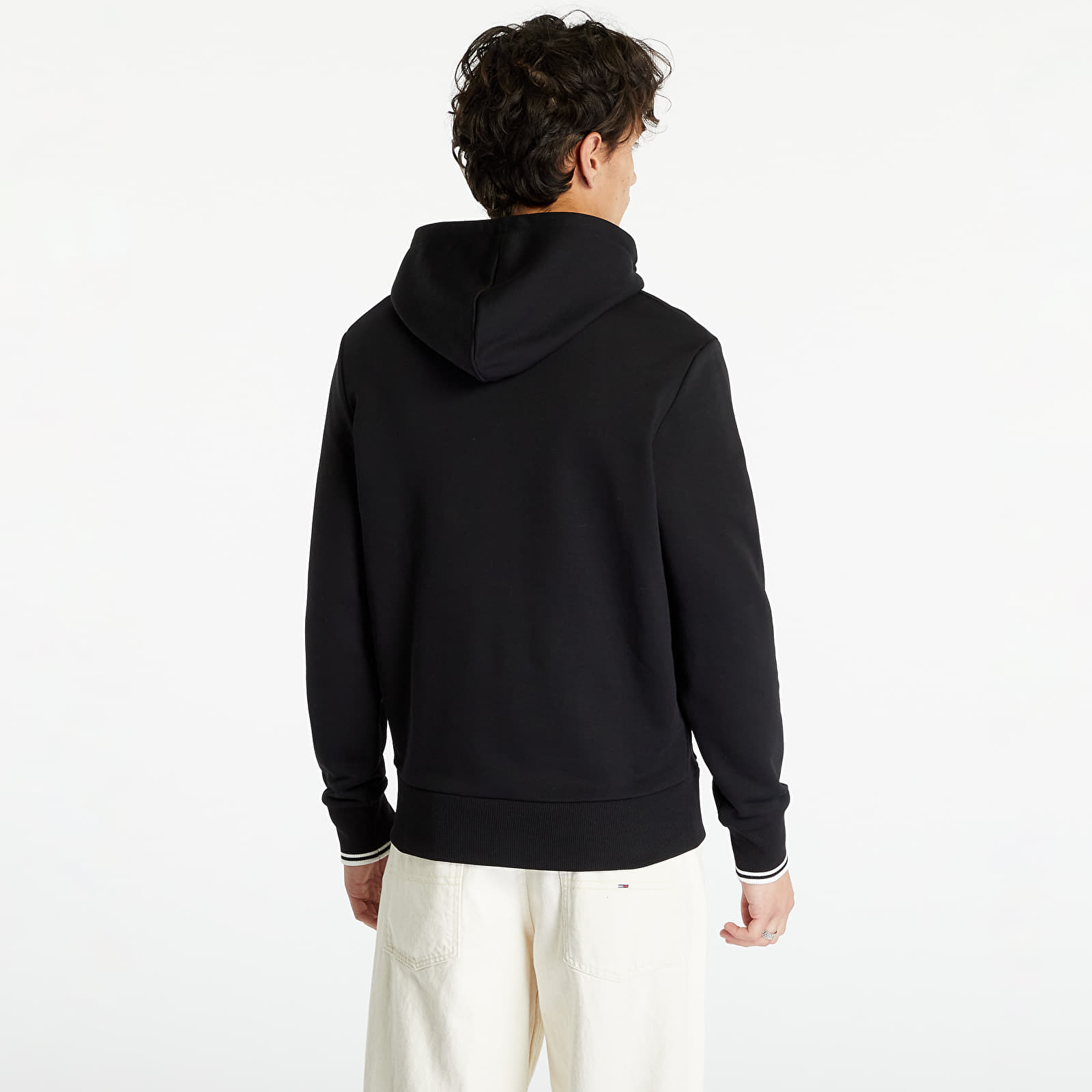 Hanorac FRED PERRY Tipped Hooded Sweatshirt Black - 1 | YEO