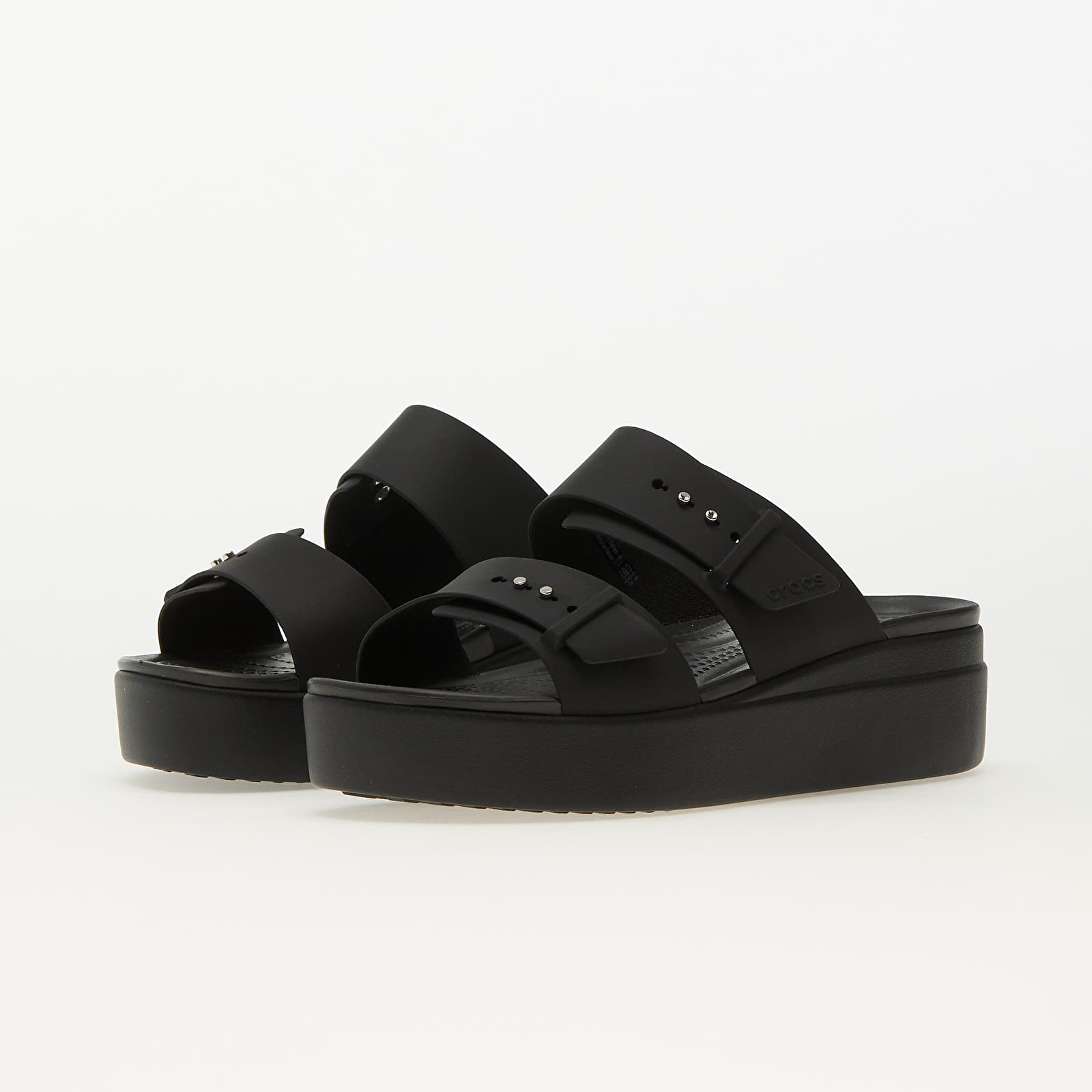 Männer Crocs Brooklyn Buckle Low Wedge Black