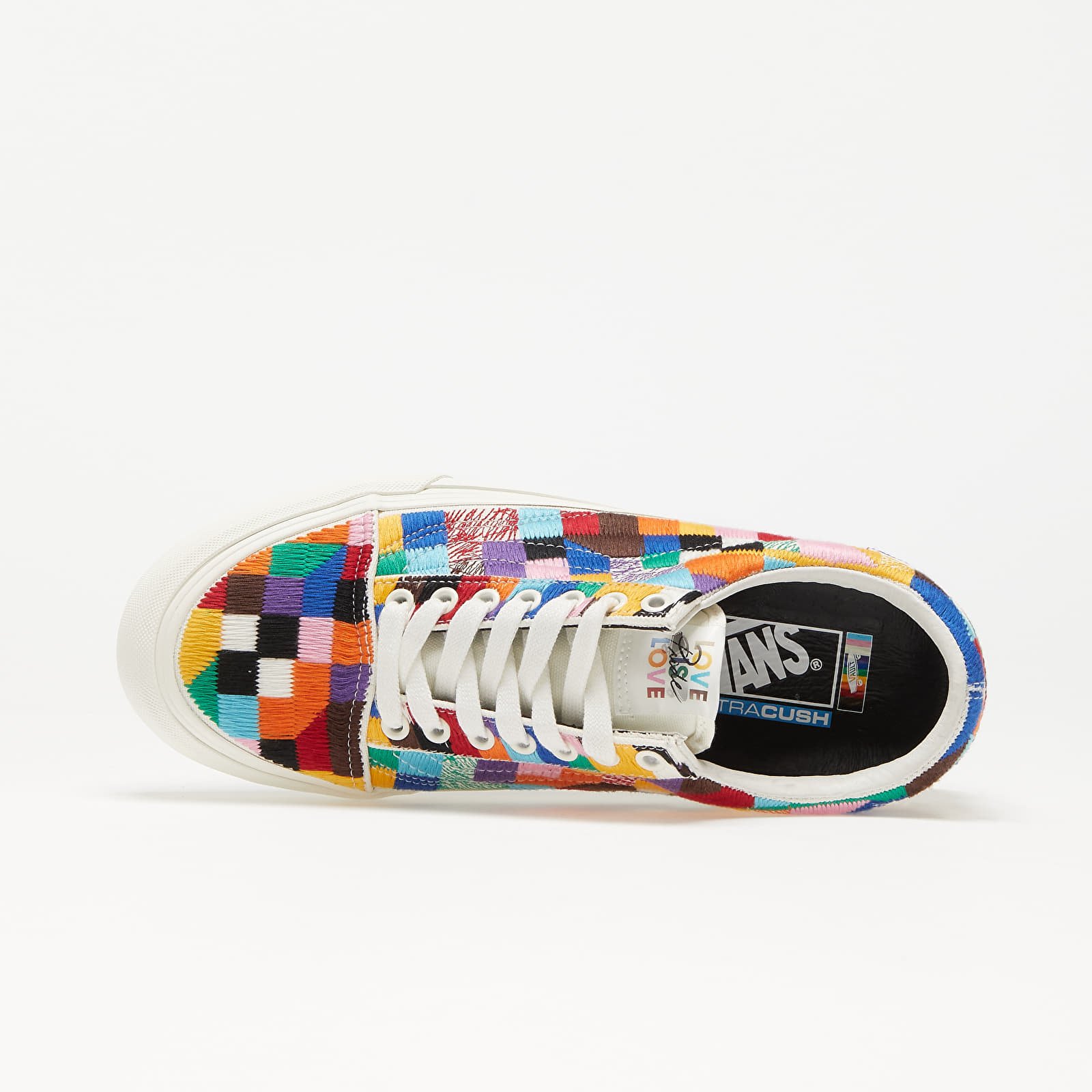 Orange checkered vans old skool top