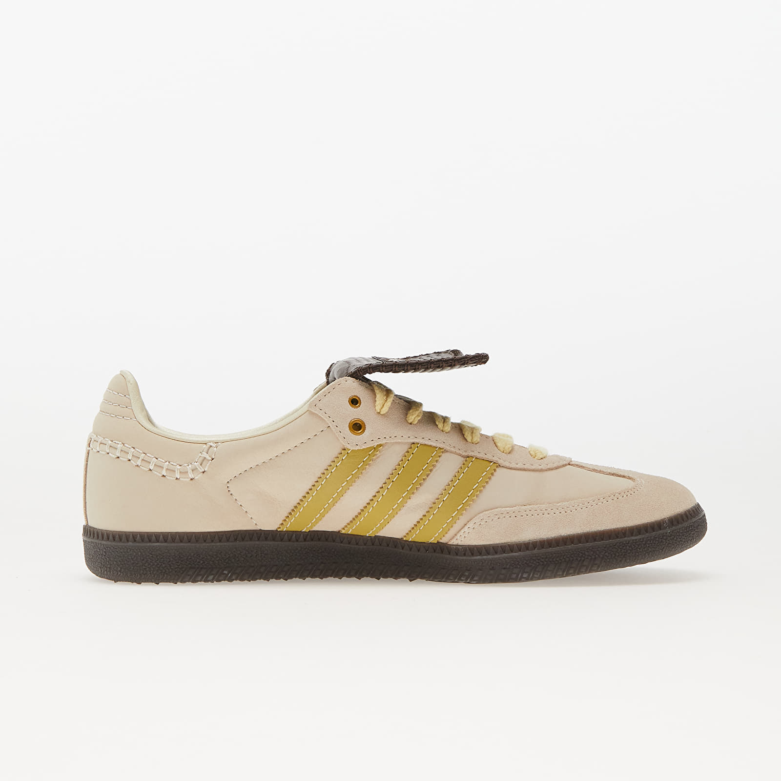 Herresko adidas x Wales Bonner Samba Nubuck Ecru Tint/ Almost Yellow / Dark Brown