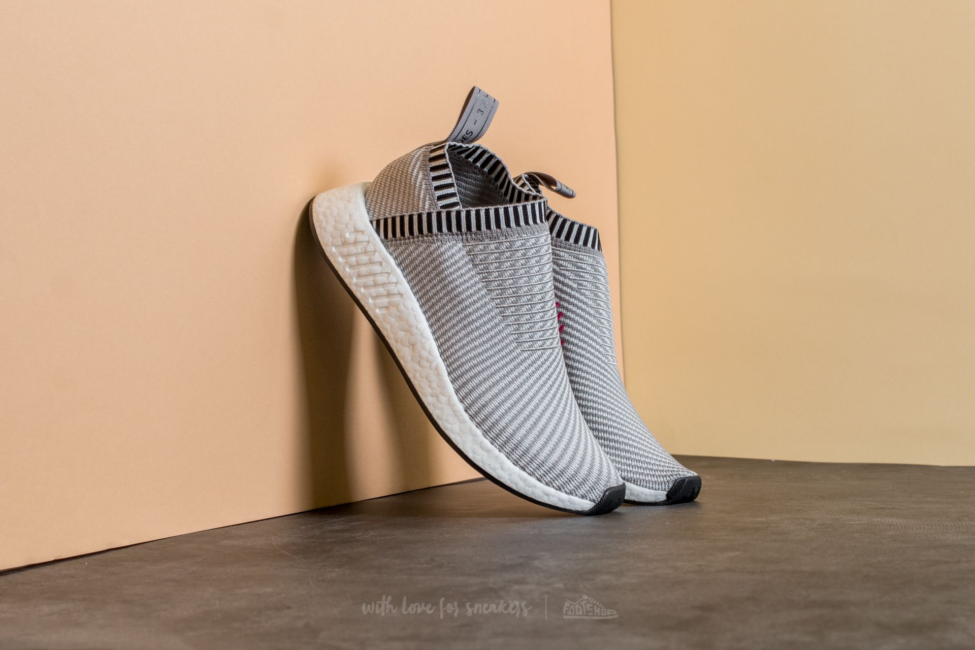 Men s shoes adidas NMD CS2 Primeknit Dark Grey Solid Grey Ftw White Shock Pink Footshop