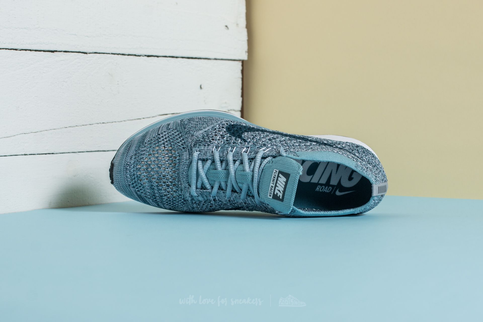 Herren Sneaker und Schuhe Nike Flyknit Racer White Legion Blue Mica Blue Footshop