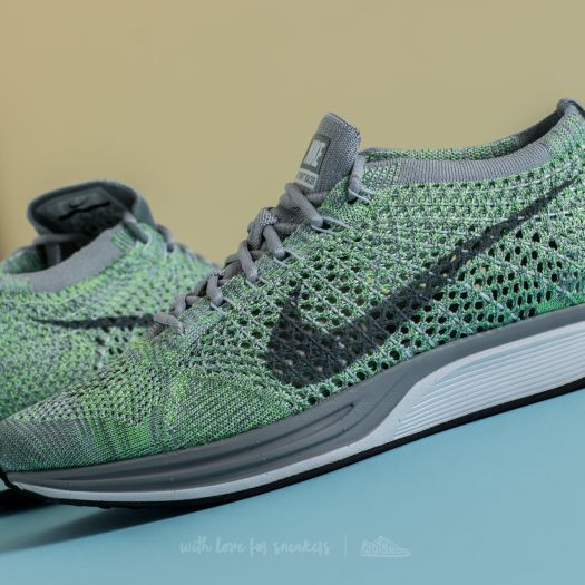 Nike flyknit grey green shop
