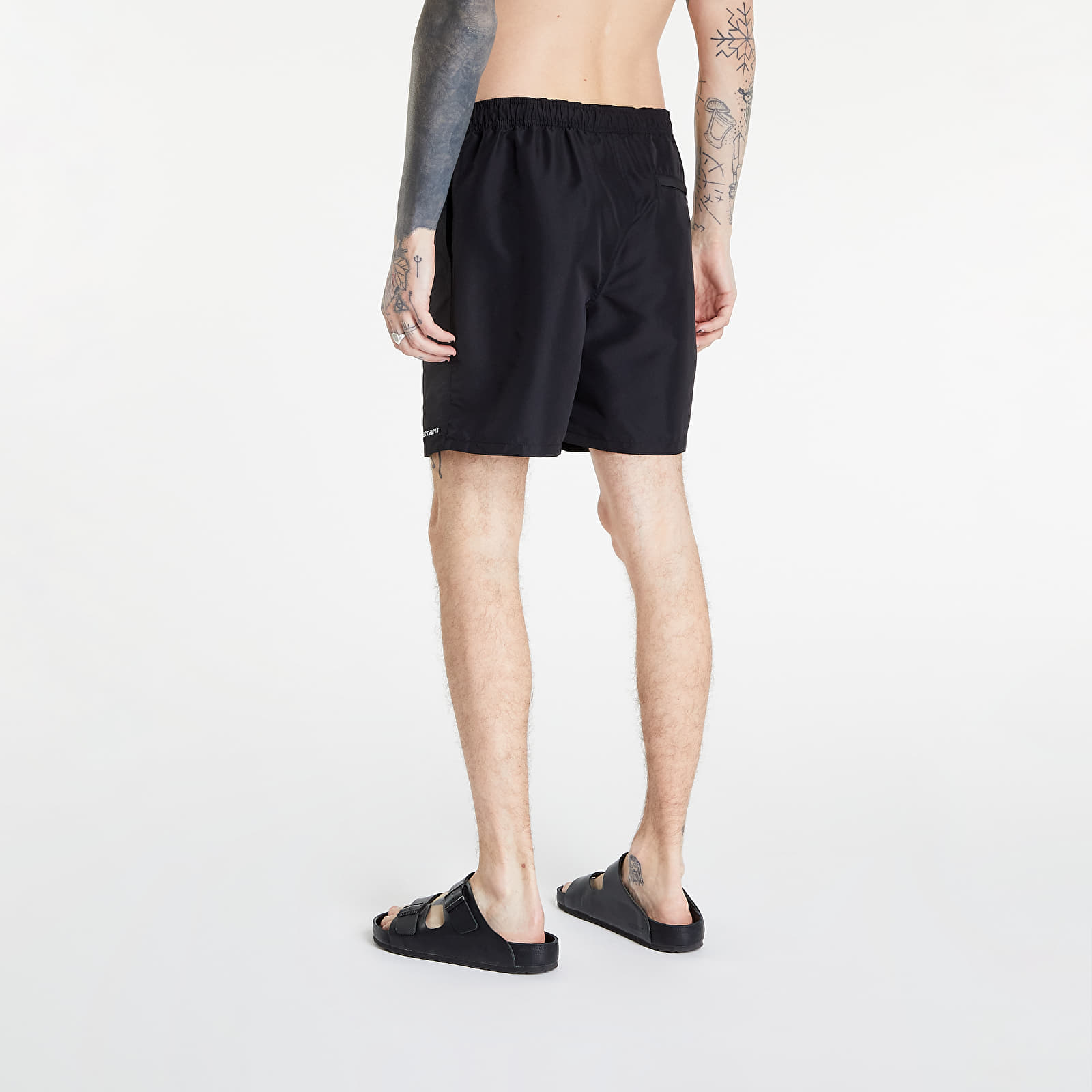 Fürdőruha Carhartt WIP Island Swim Trunks Black/ White 