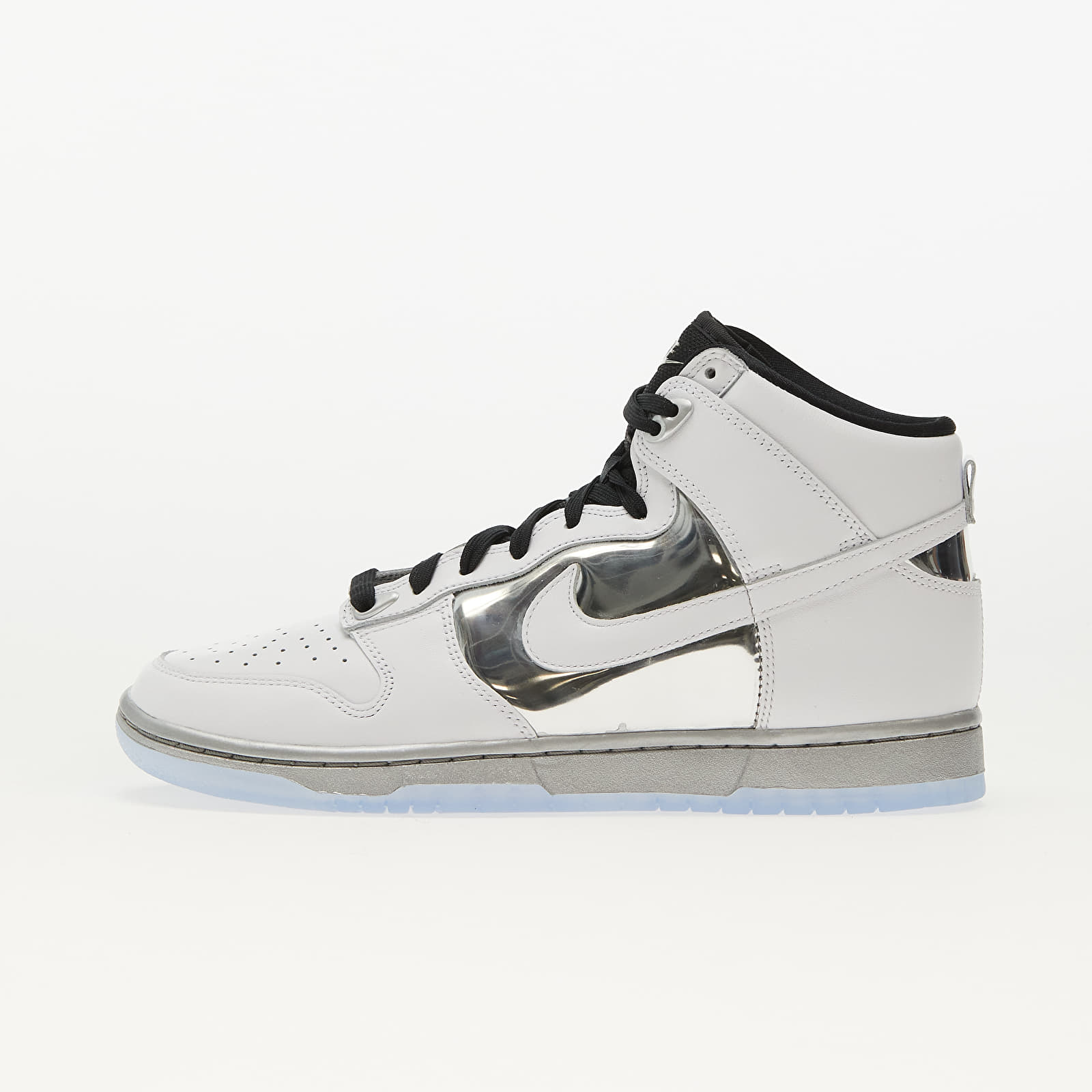 Damen Sneaker und Schuhe Nike W Dunk High SE White/ White - Mettalic Silver