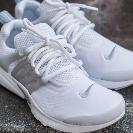 Nike presto white silver best sale