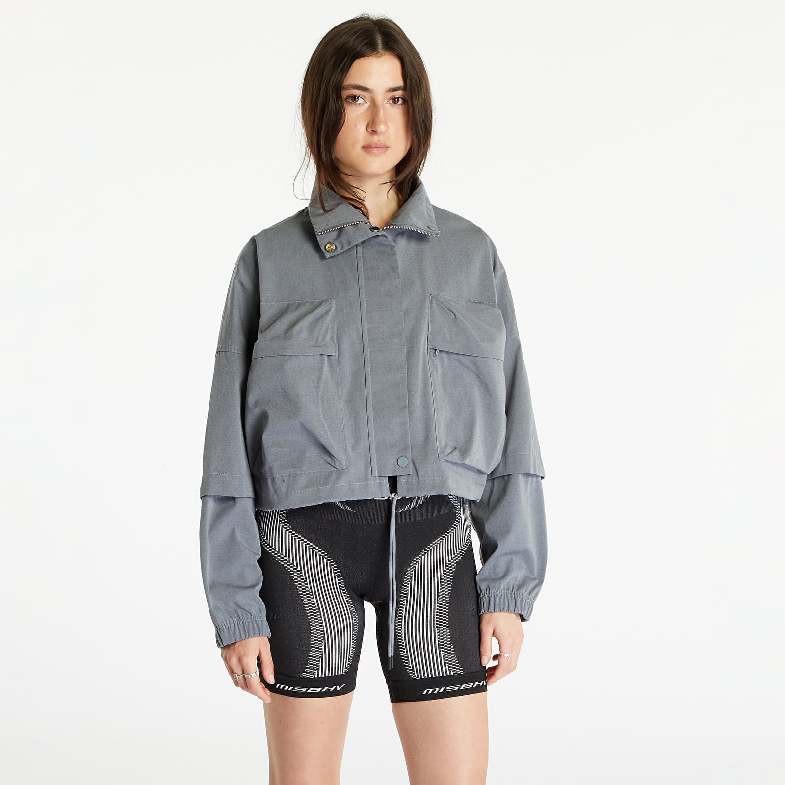 Nike - sportswear women's ripstop jacket grey heather/ cool grey