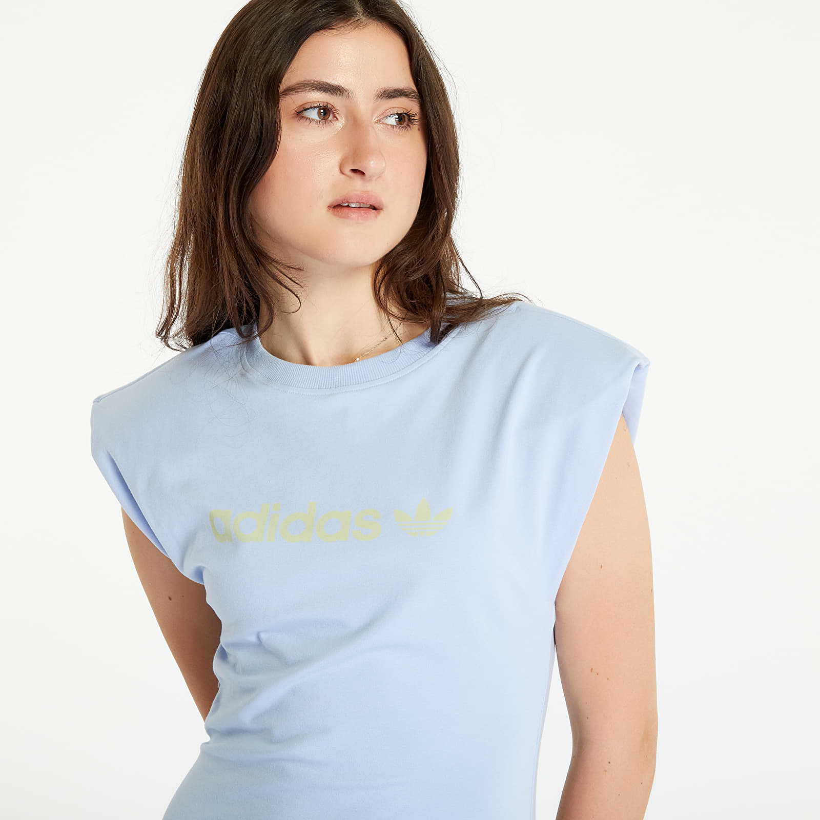 Šaty adidas Originals Muscle Fit With Logo Dress Sky Blue
