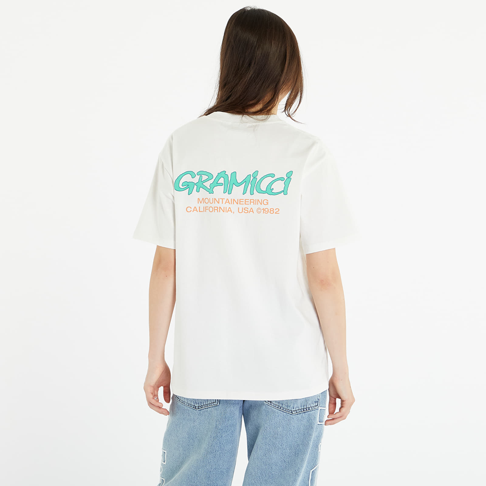 T-shirts Gramicci Mountaineering Tee UNISEX White/ Green