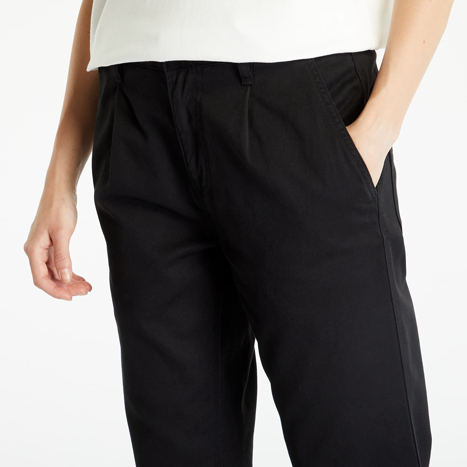 Pants Carhartt WIP Abbott Pant Black Stone Washed