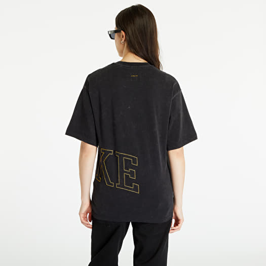 Black nike shirt outlet with gold swoosh