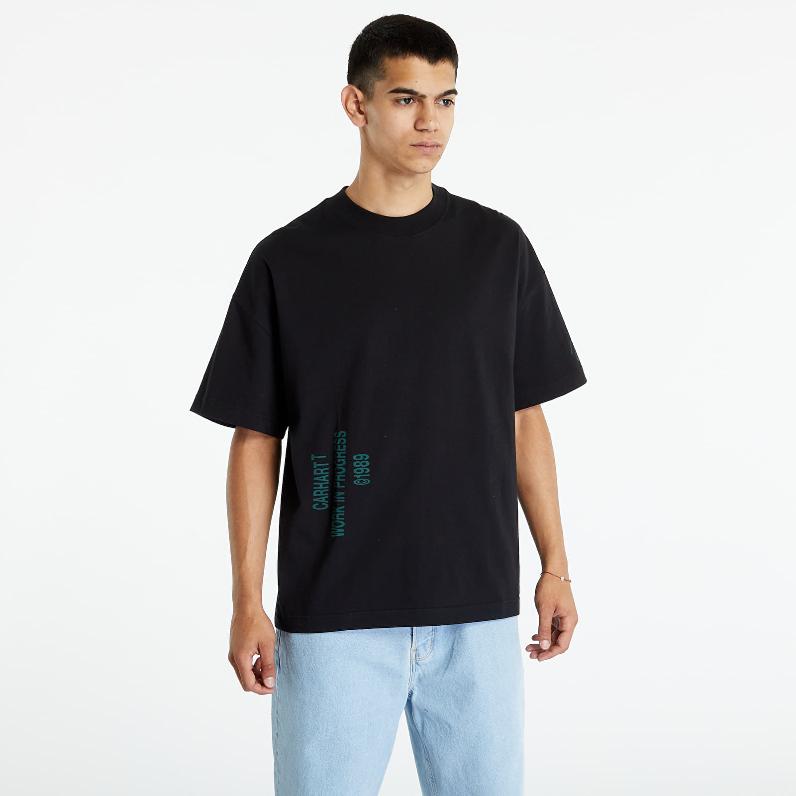 Majice T-shirt Carhartt WIP Short Sleeve Signature T-Shirt Black