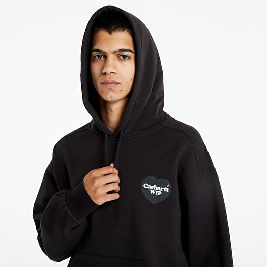 Hoodies and sweatshirts Carhartt WIP Hooded Heart Sweat Black Footshop